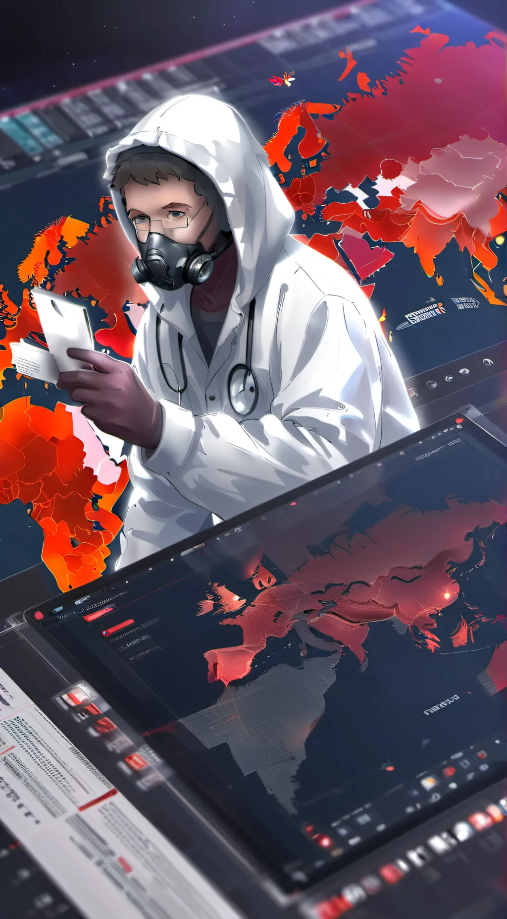 ai character: Plague inc man background