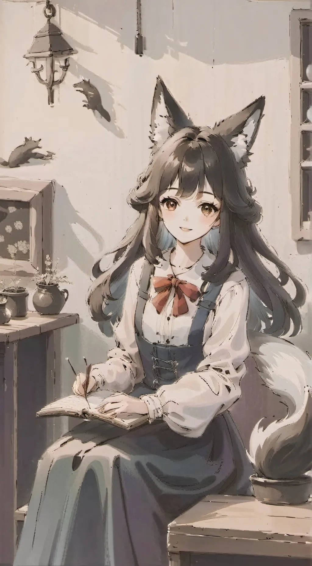 ai character: Sandy background