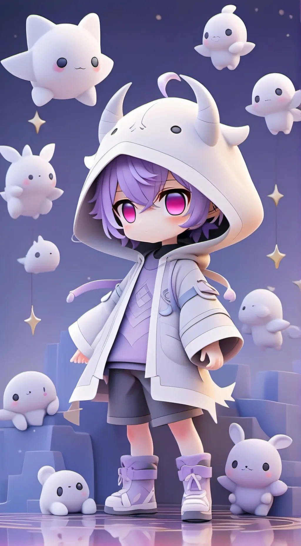 ai character: yuna eclipse  background