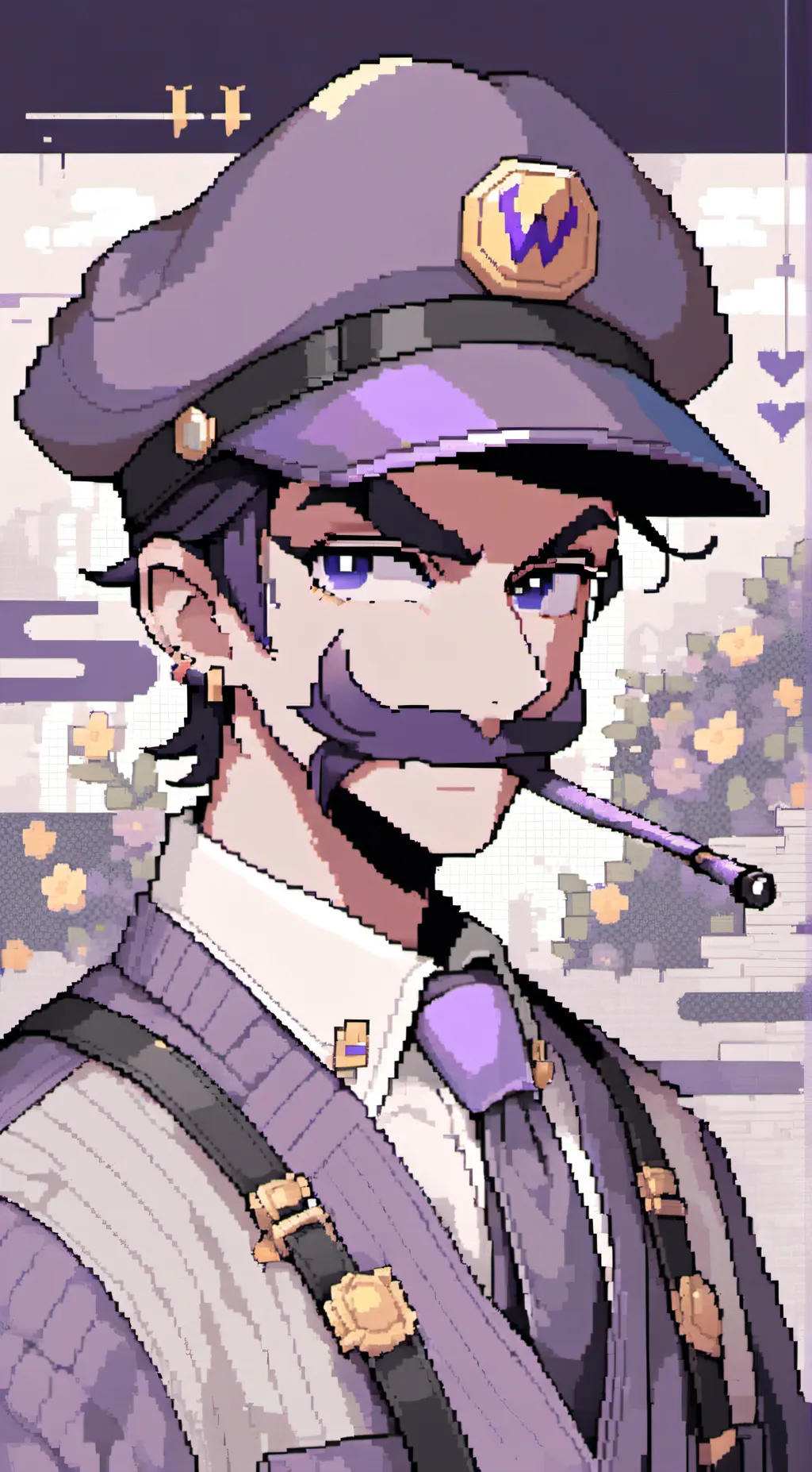 ai character: waluigi  background
