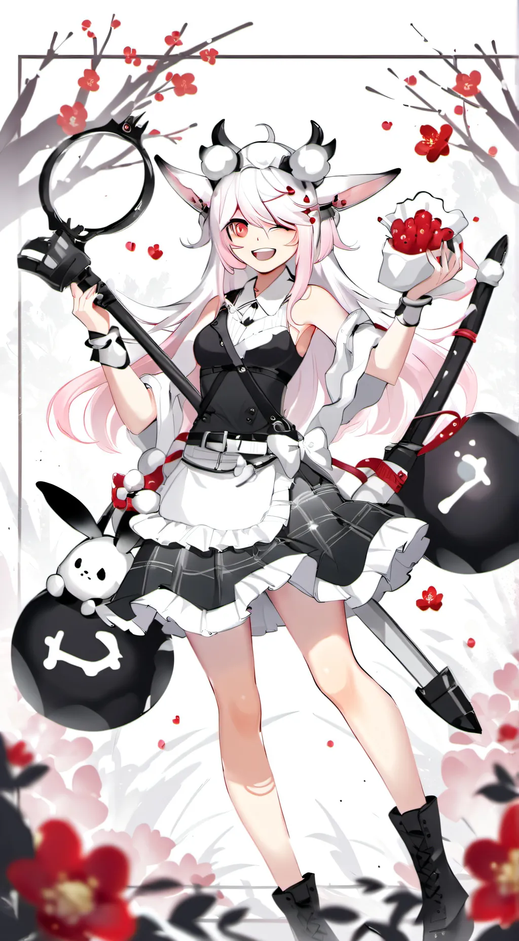 ai character: rosé background