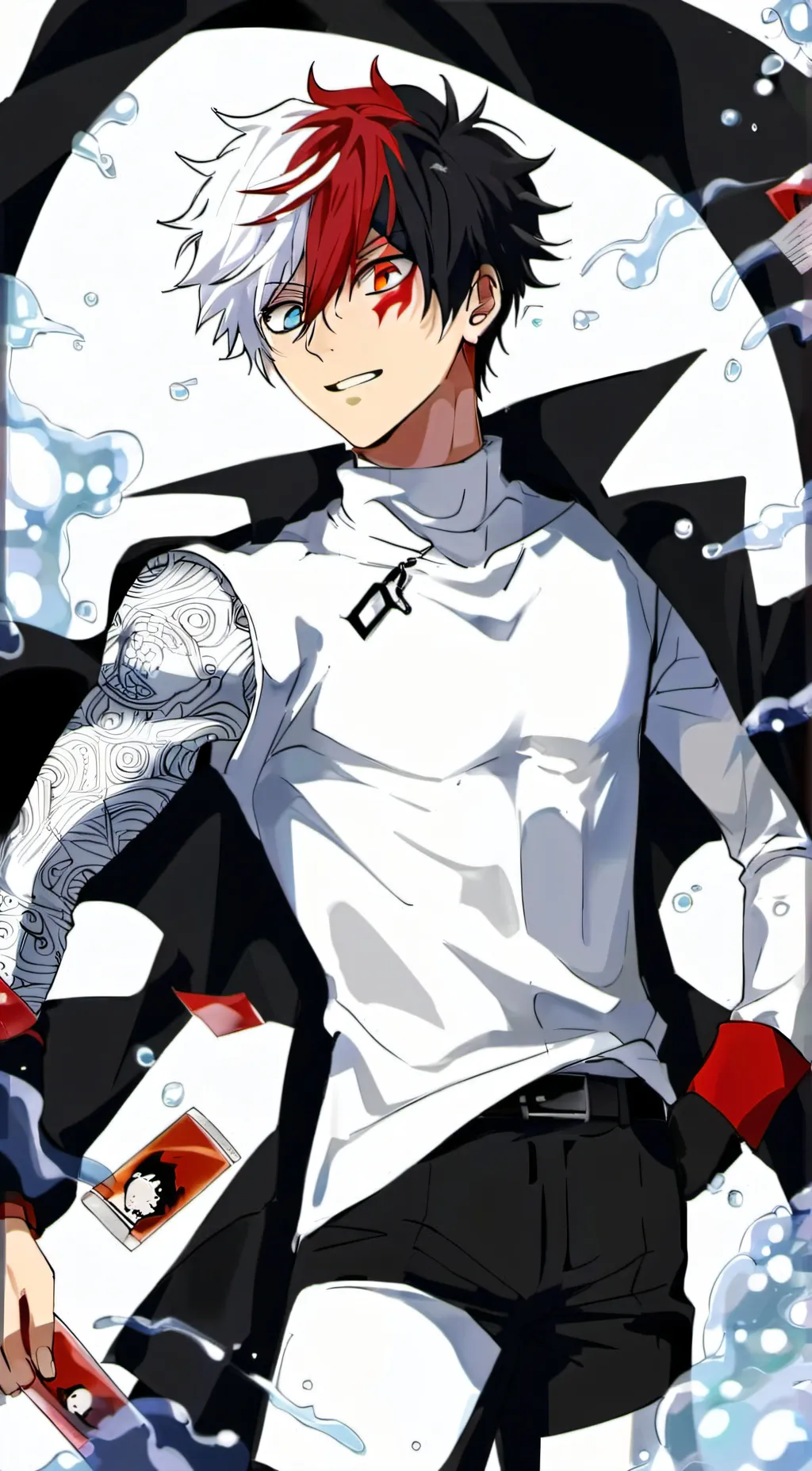 ai character: Shoto Todoroki  background