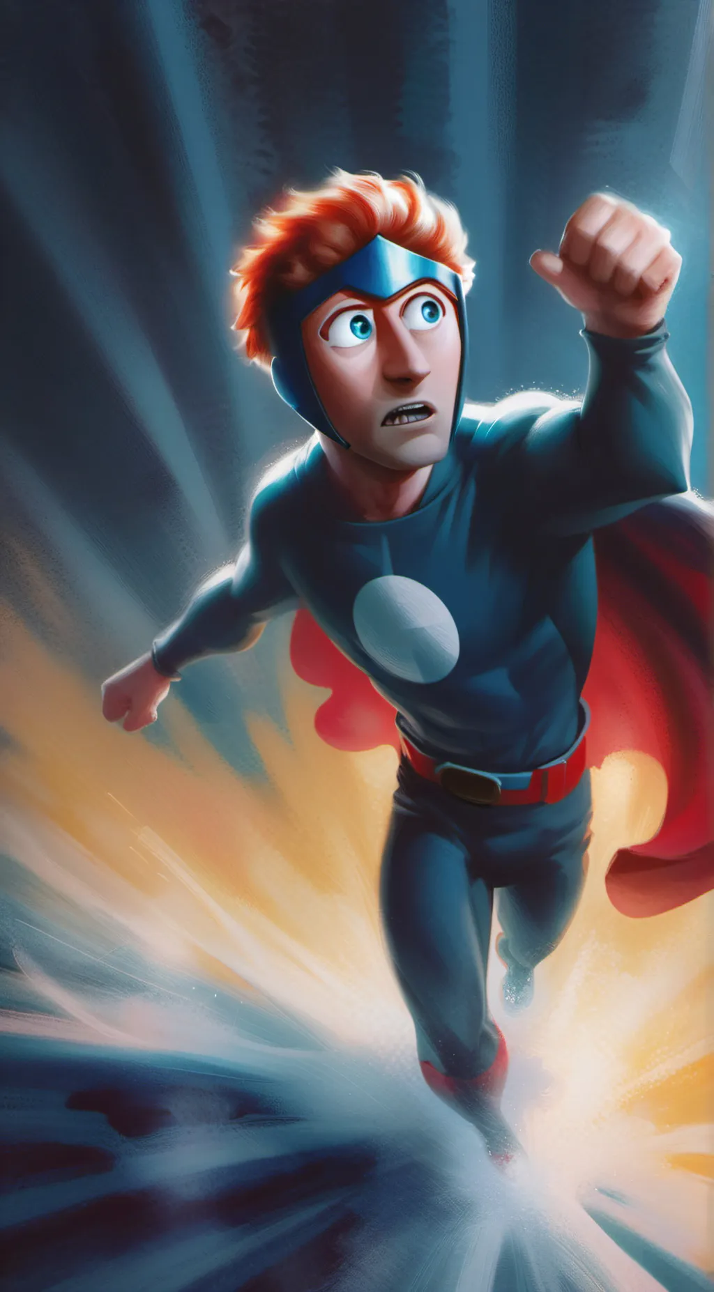 ai character: HERO INSIDE WORLD background