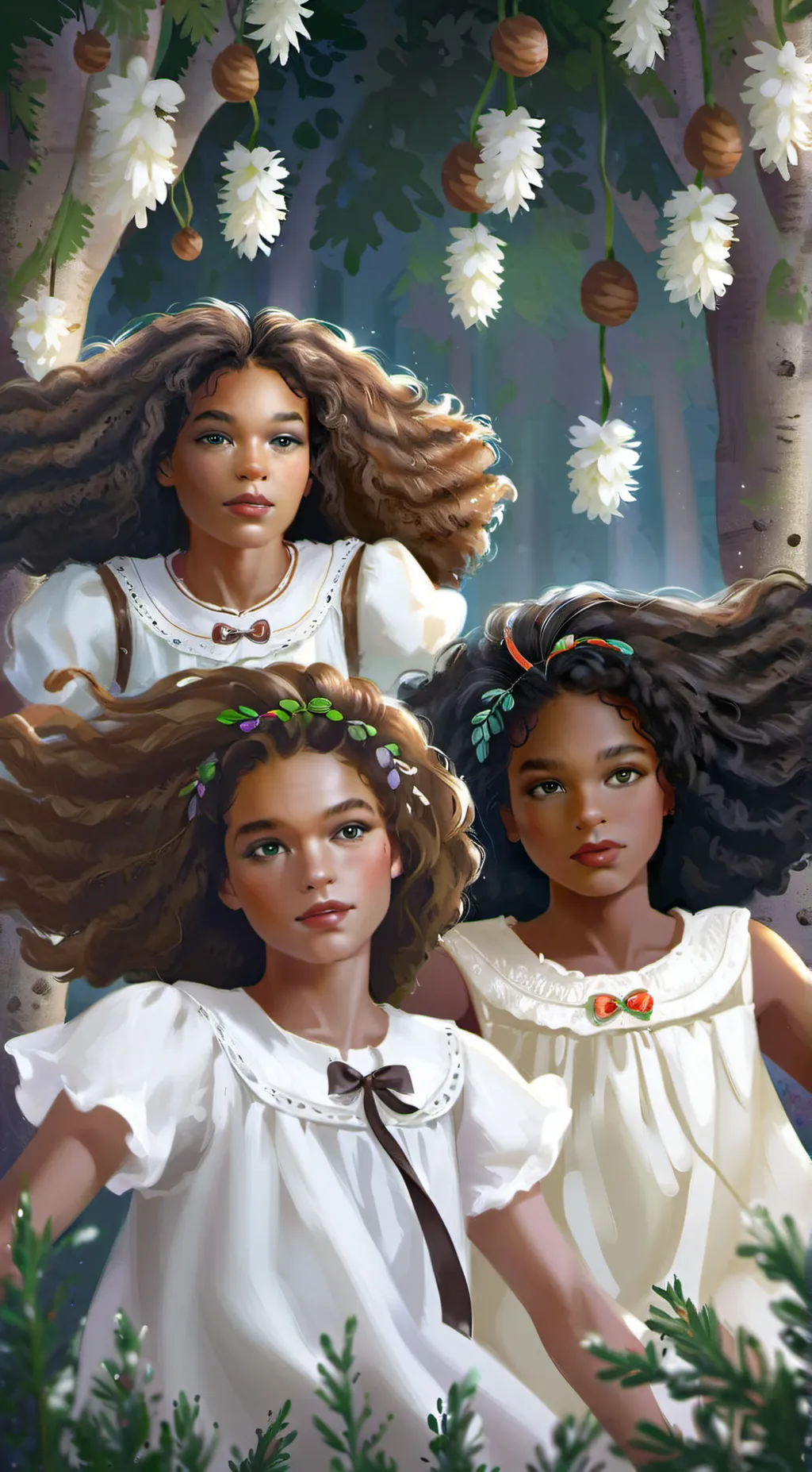 ai character: Willow,Wanda,Willa background