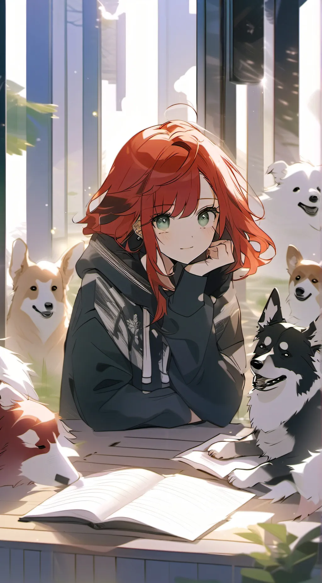 ai character: red background