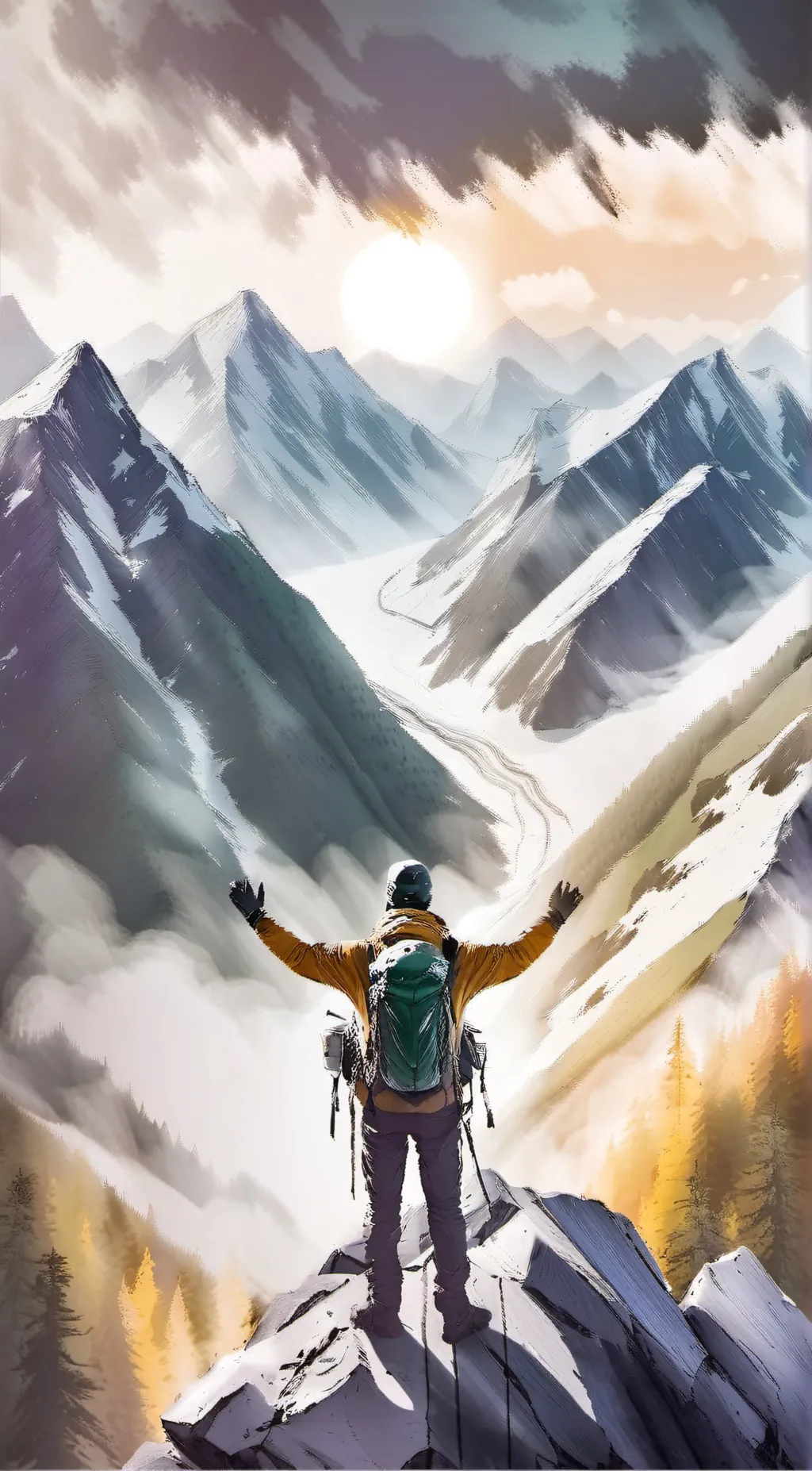 ai character: Mt. Everest background
