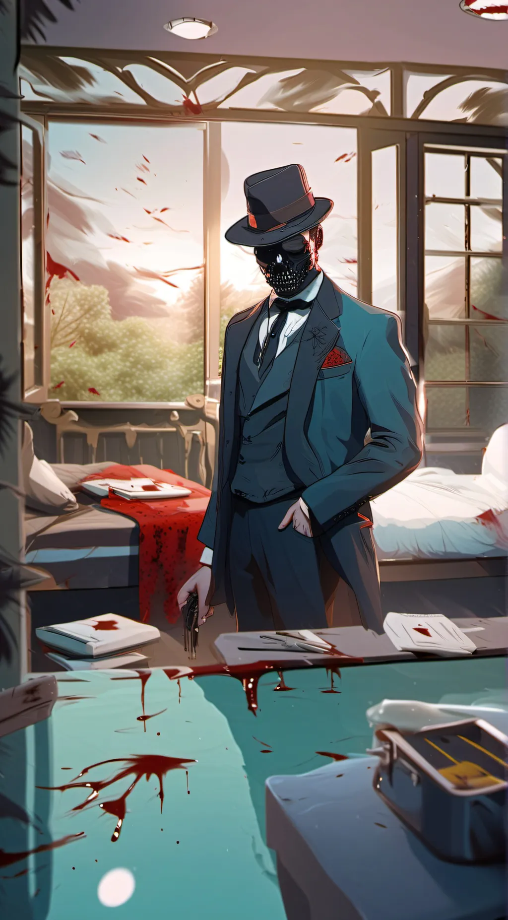 ai character: demon killer  background