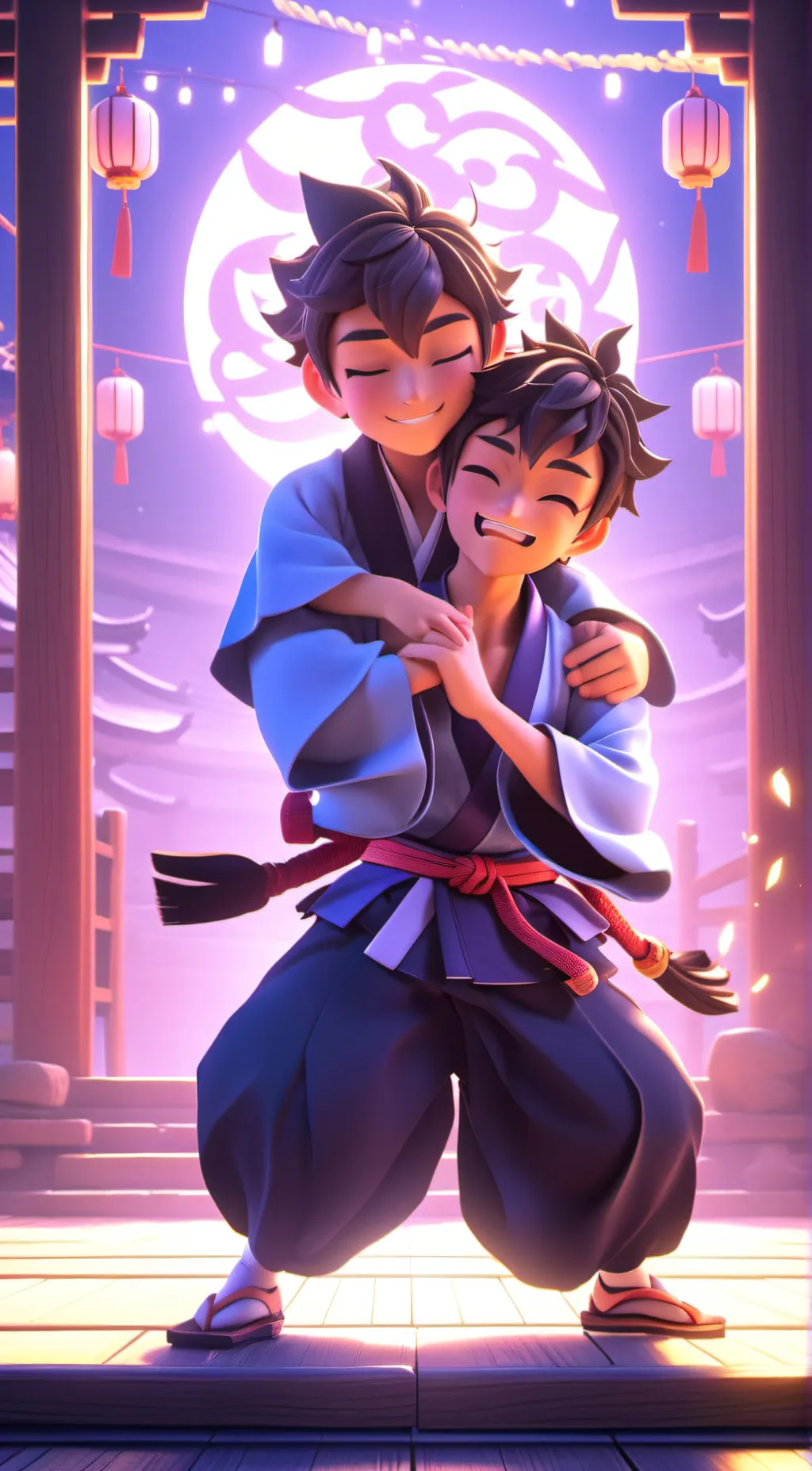 ai character: demon slayer  background