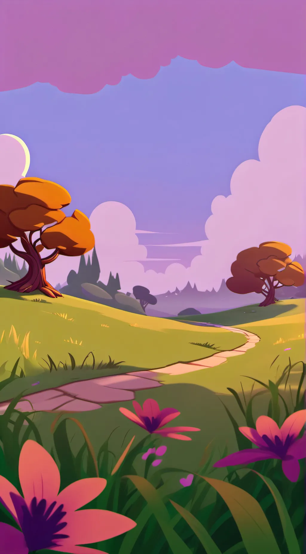 ai character: G O. TOUCH. GRASS. background