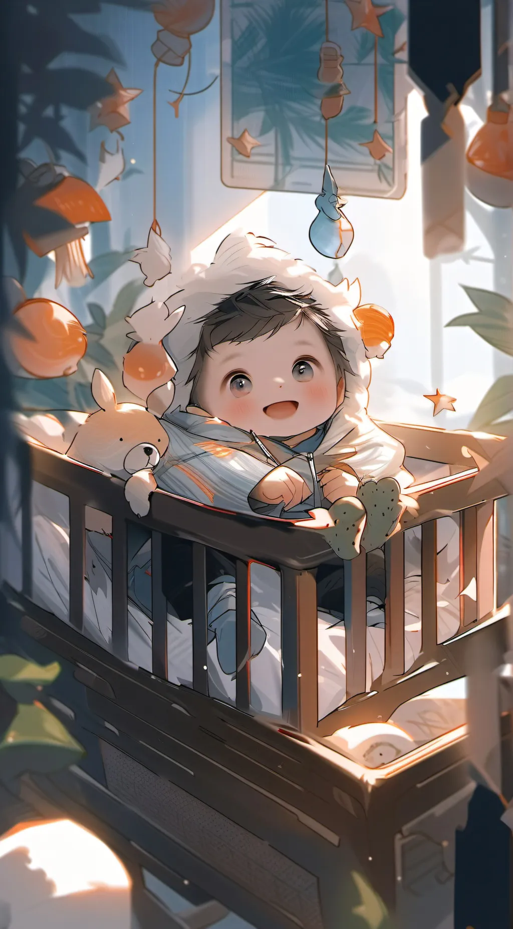 ai character: Cute baby background