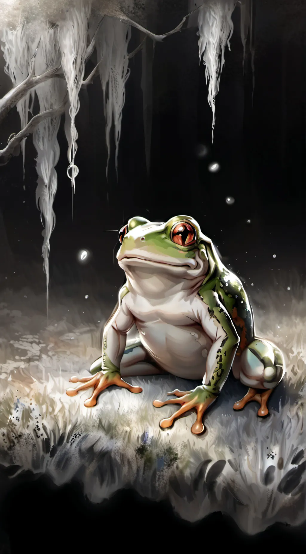 ai character: frogs background