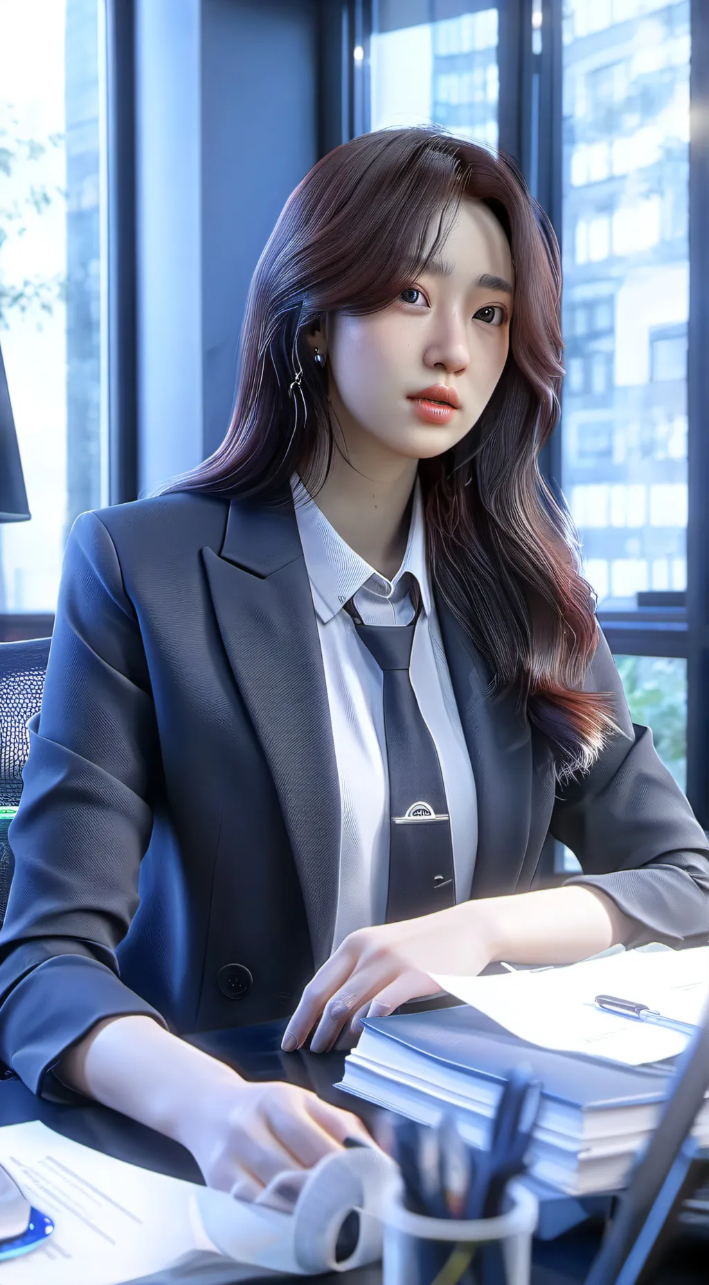 ai character: Katherine  background