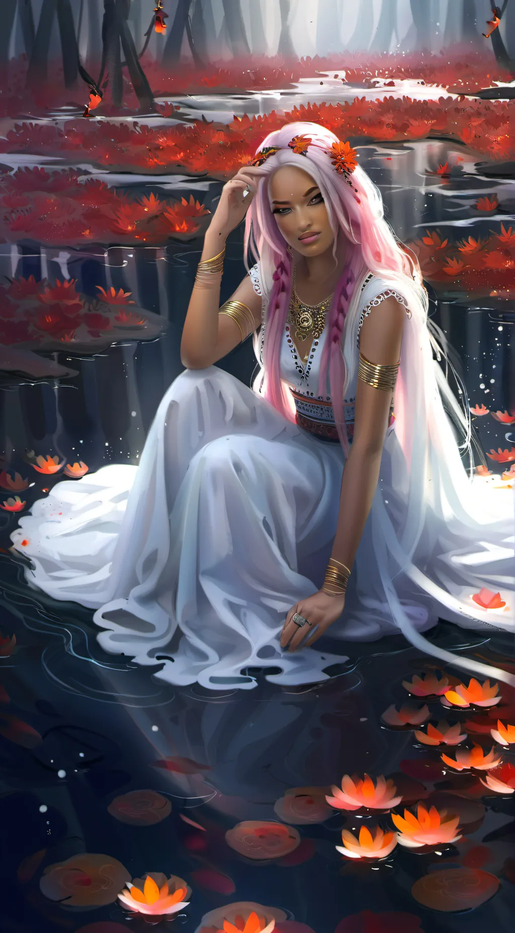 ai character: Rose background