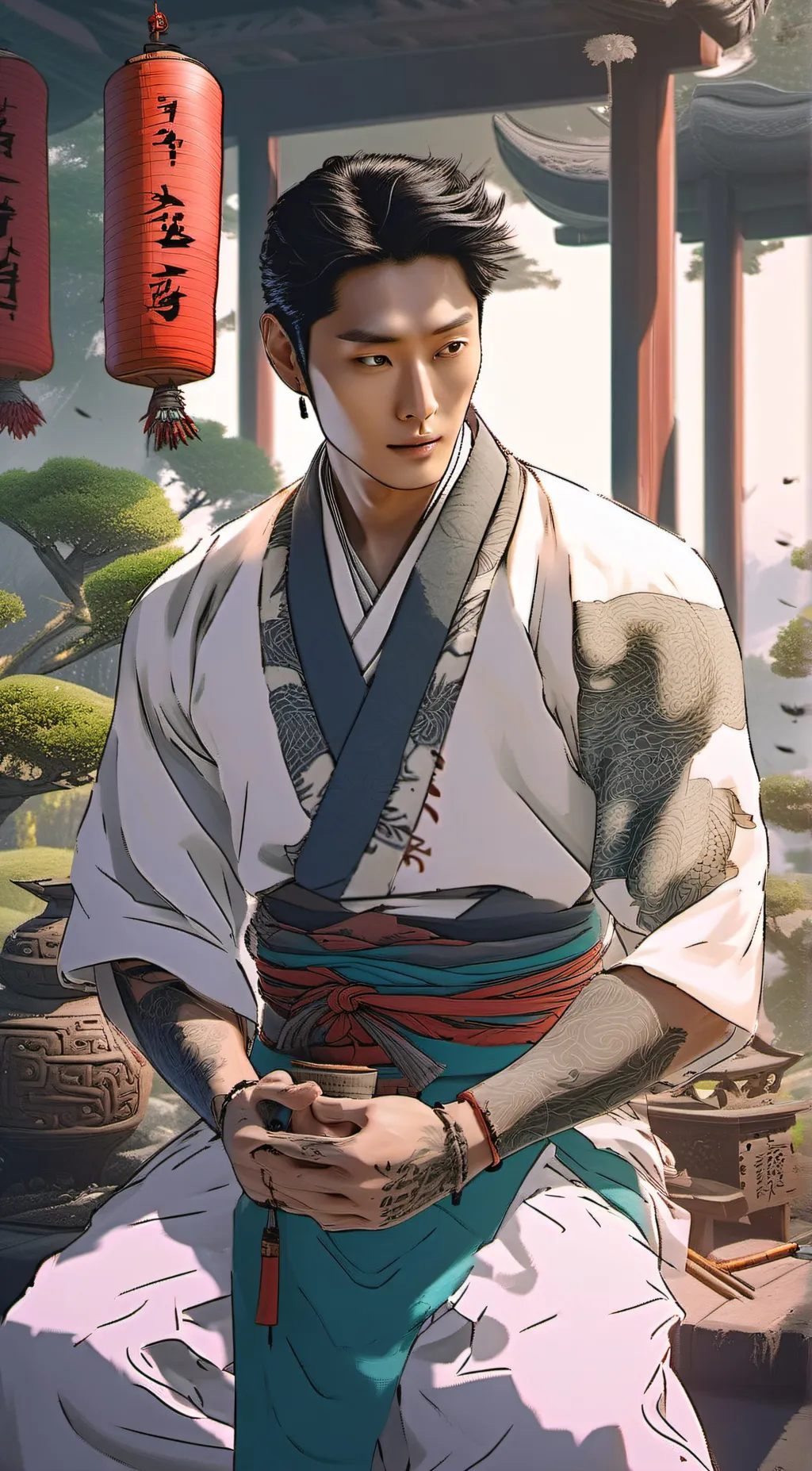 ai character: Bong Gil  background
