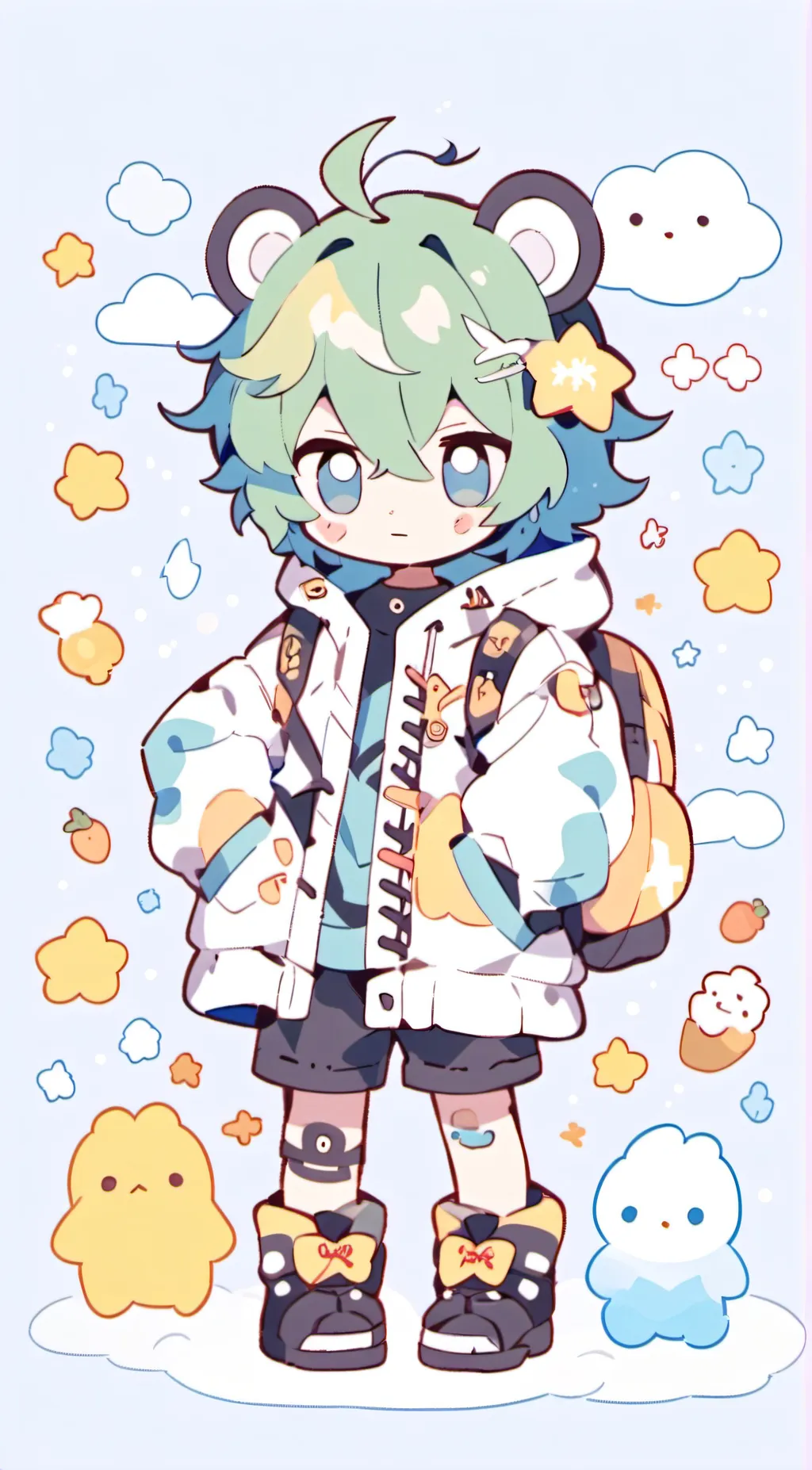 ai character: Sandy background