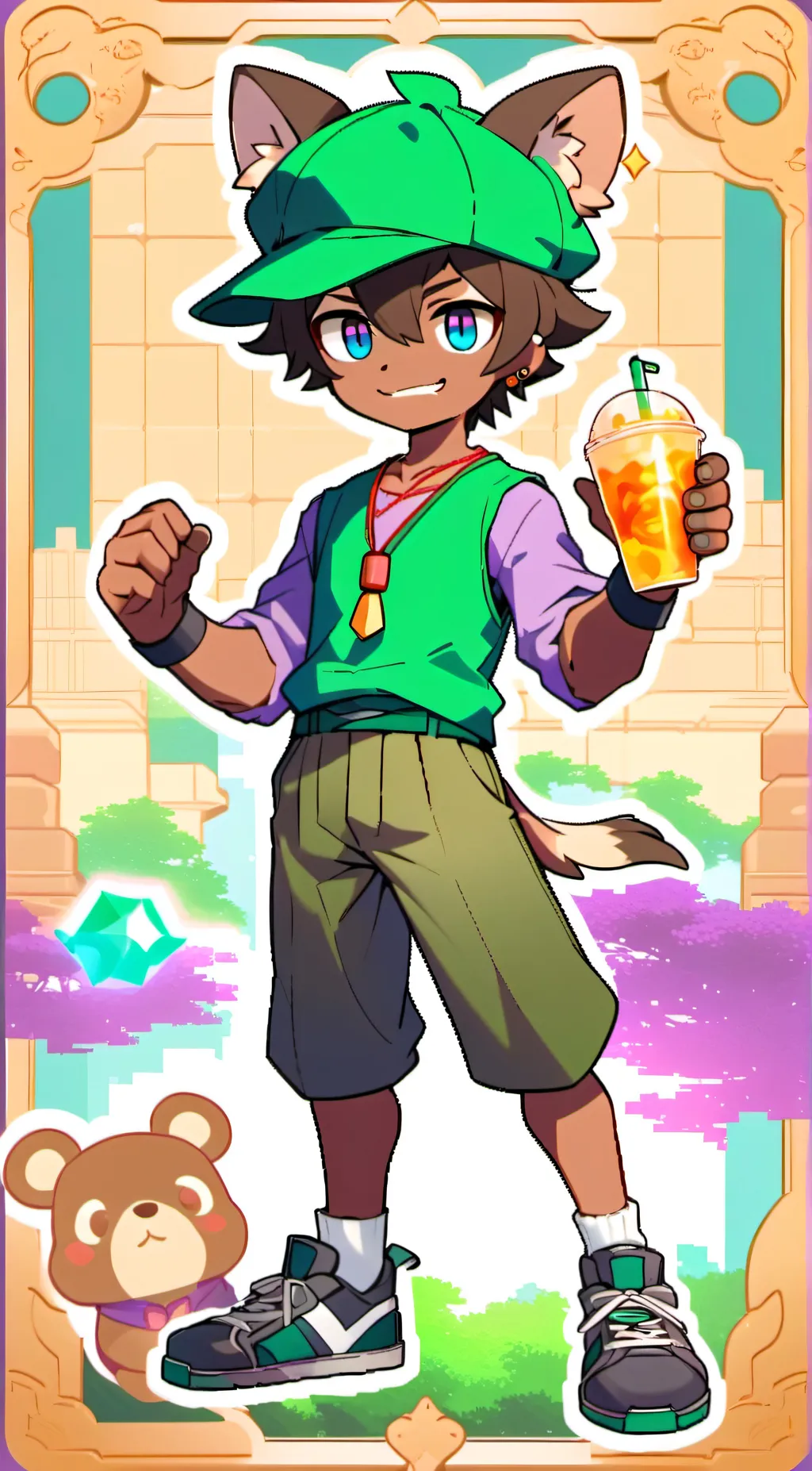 ai character: Ashy background