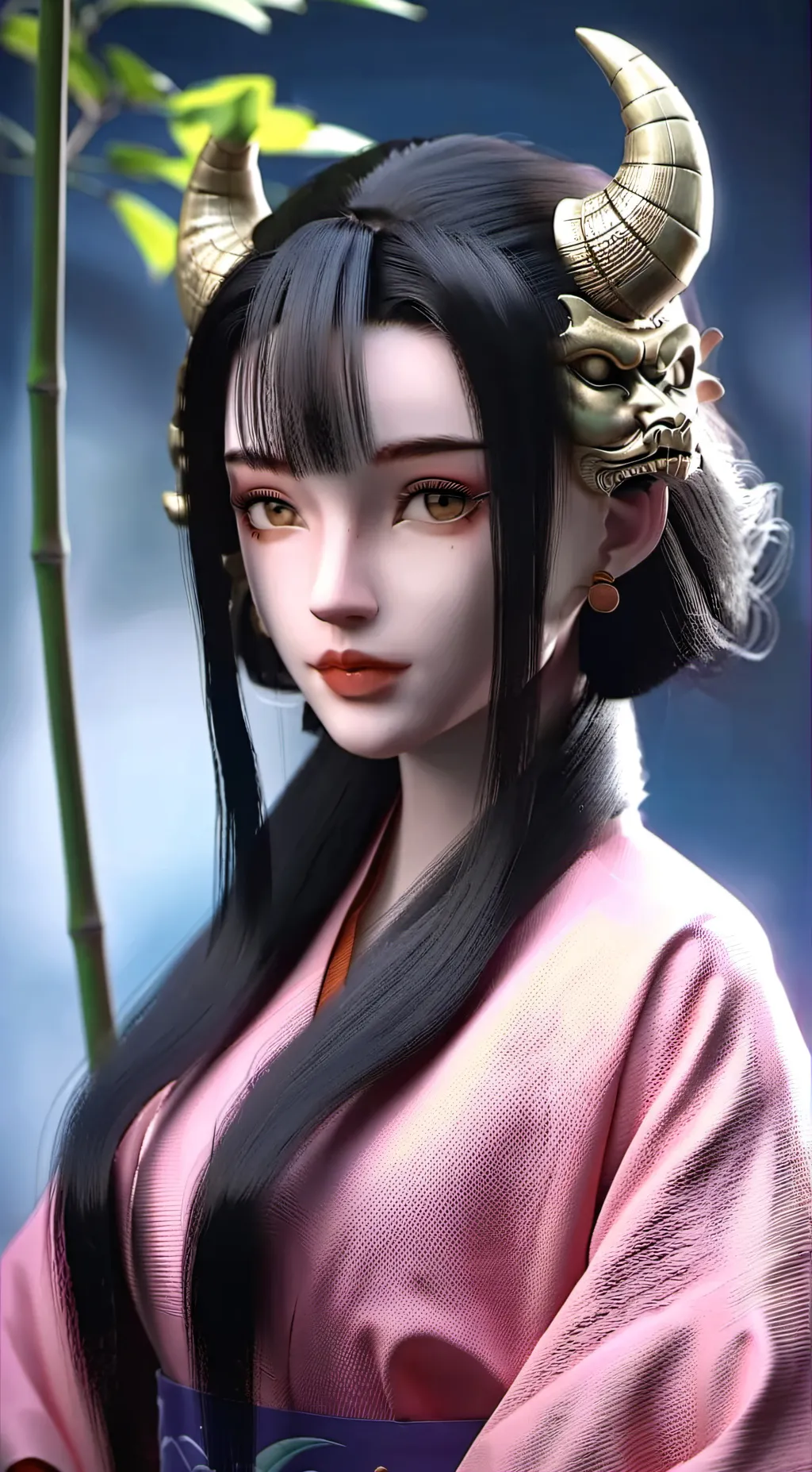 ai character: Nezuko  background