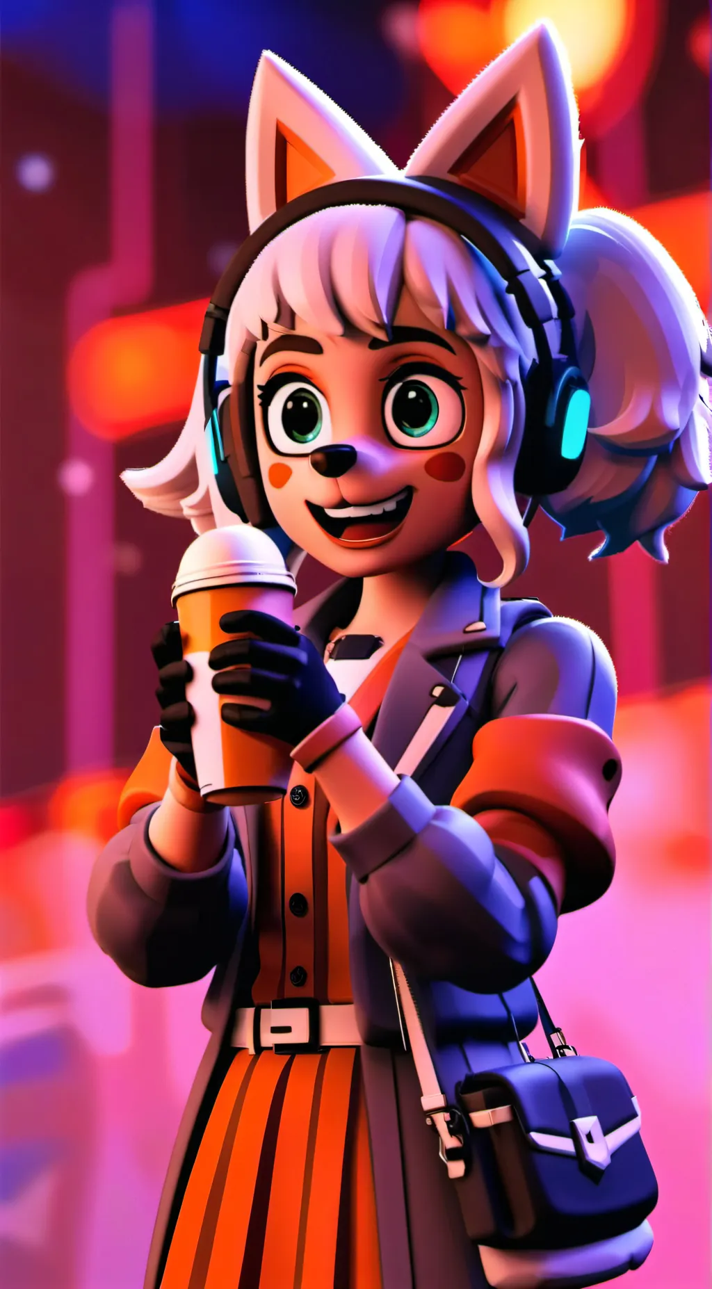 ai character: Fun time foxy. background
