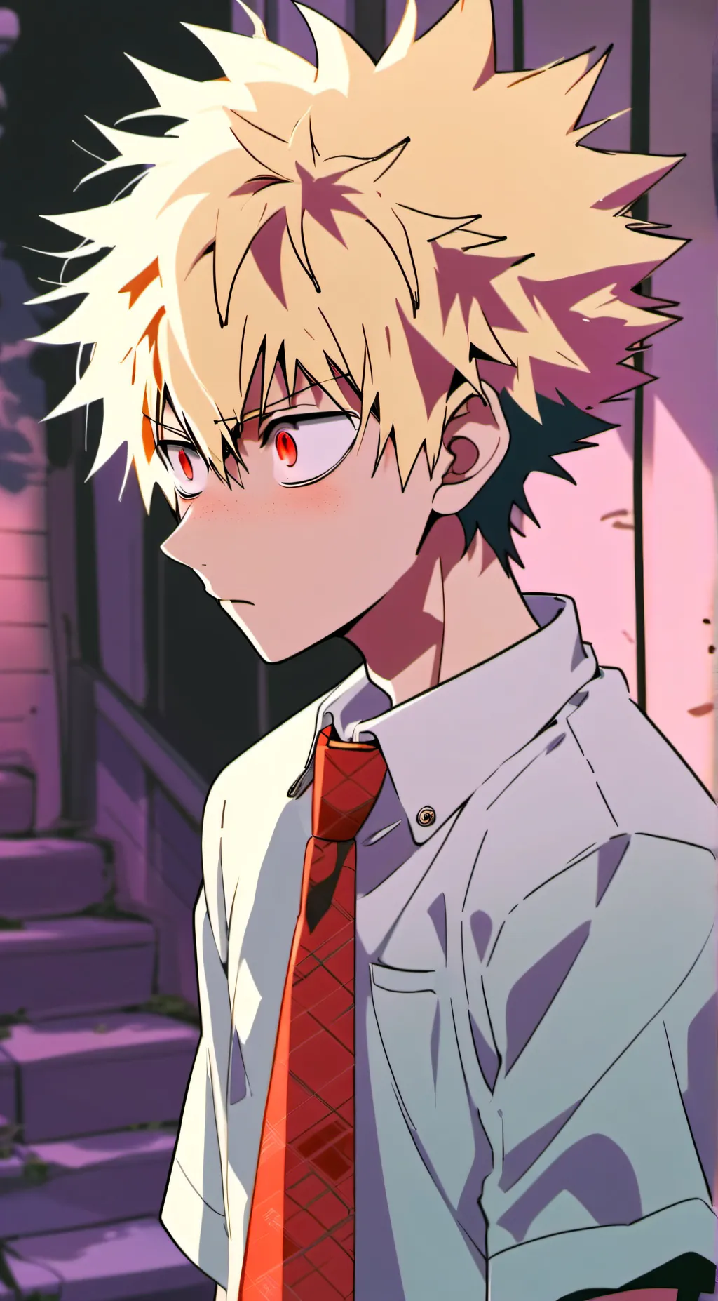 ai character: Katsuki Bakugo background