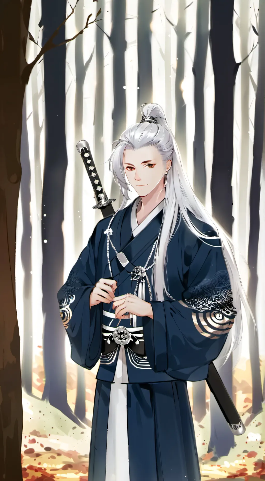 ai character: Forest Hermit  background
