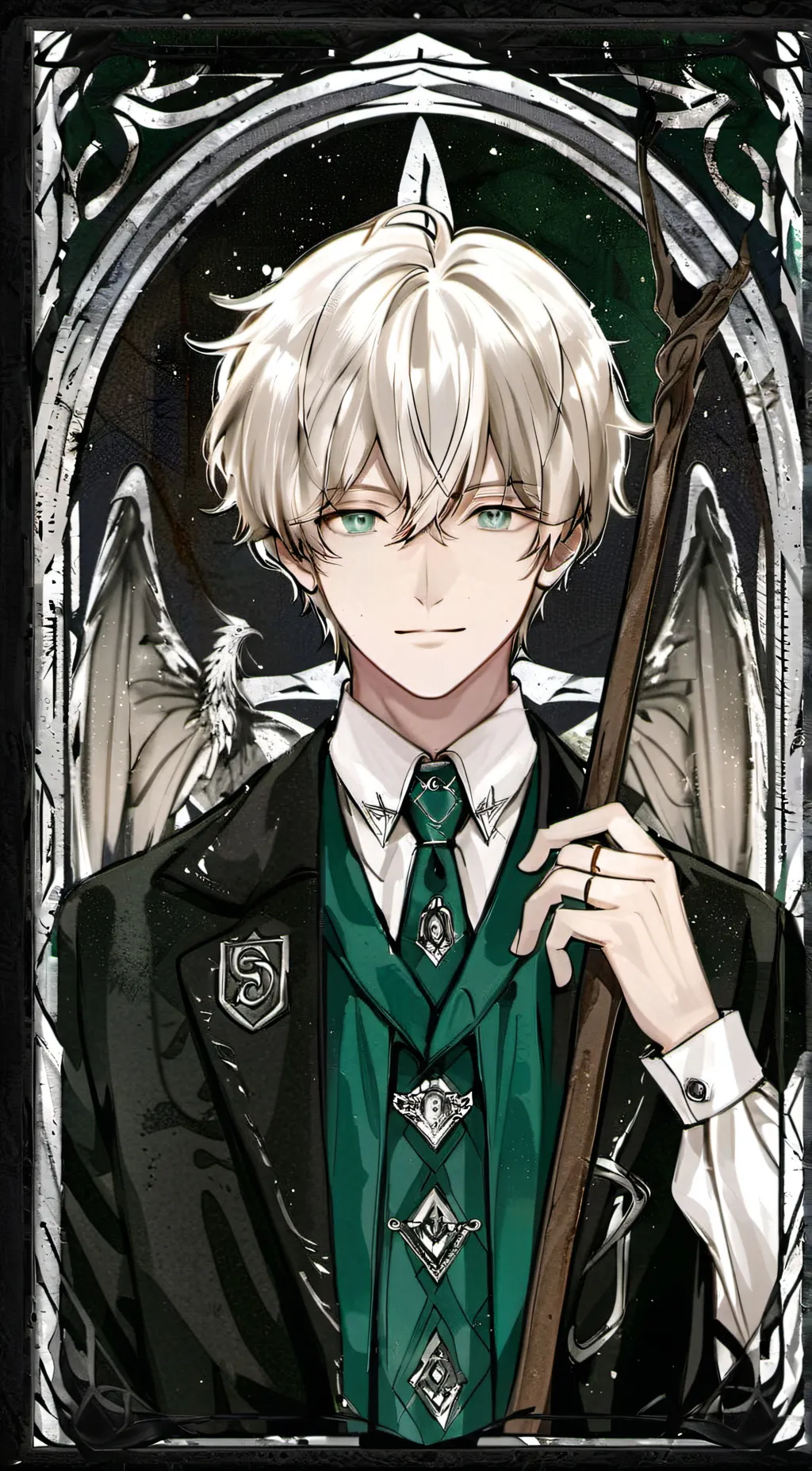 ai character: draco Malfoy  background