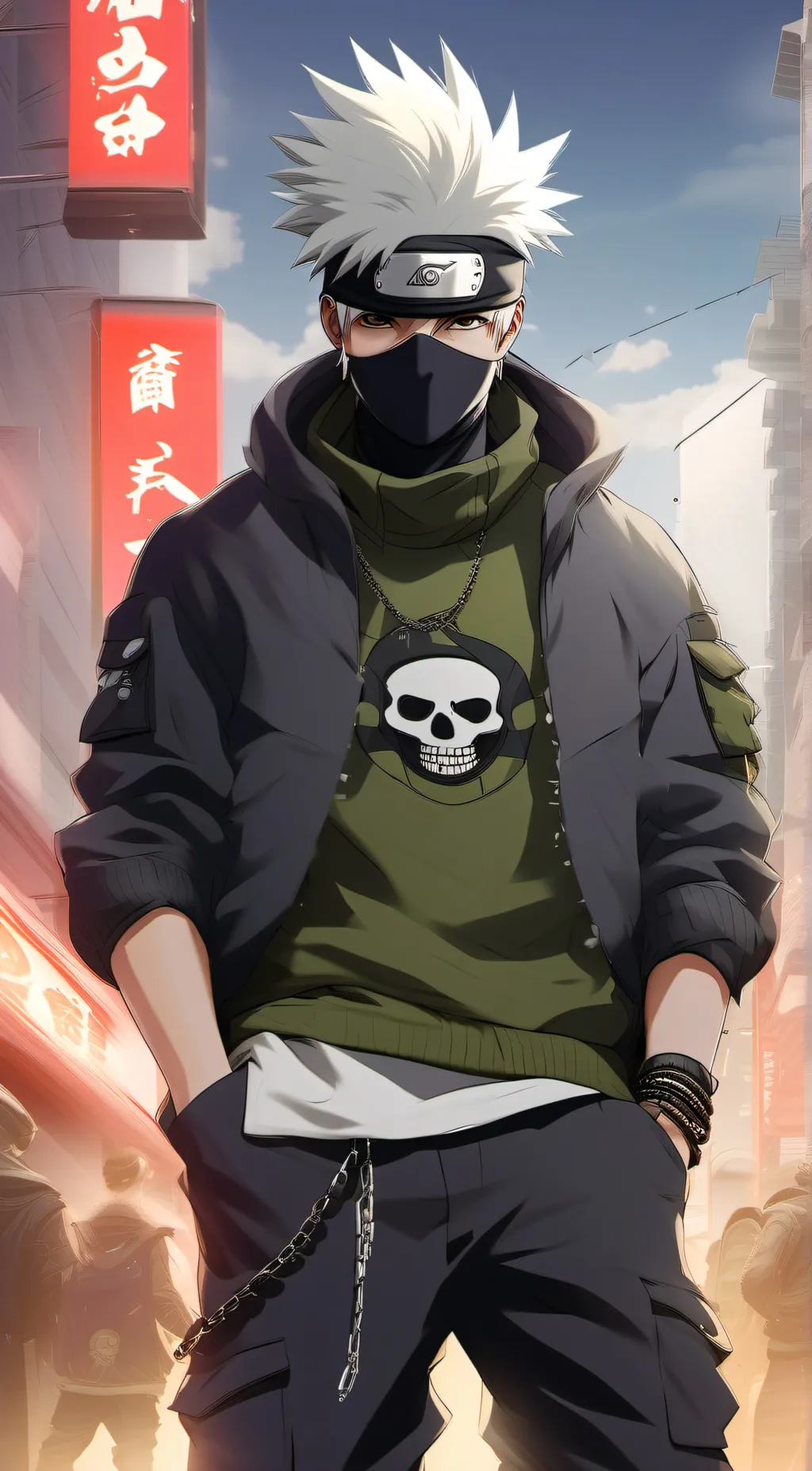 ai character: kakashi hatake  background