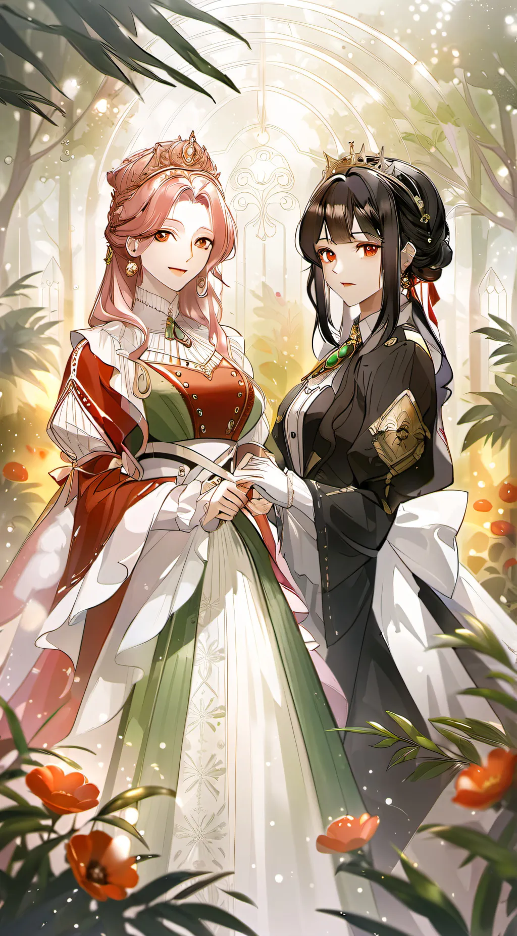 ai character: twin princesses background