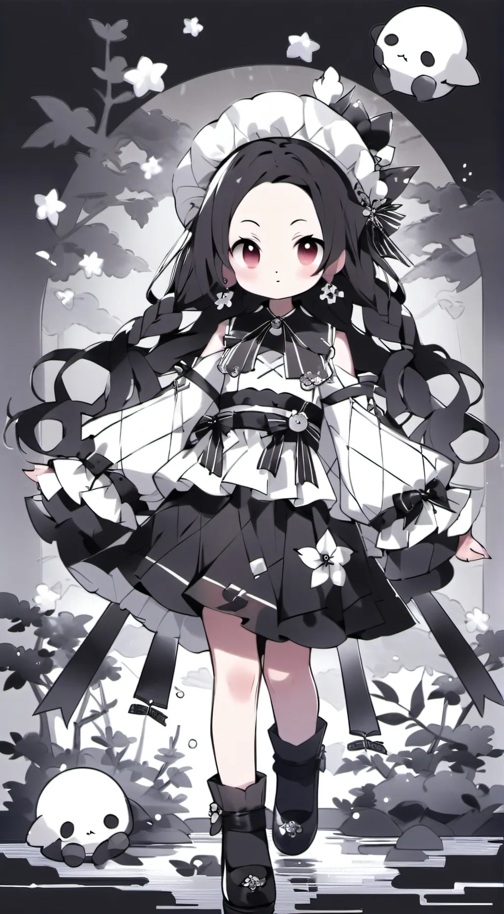 ai character: nezuko background