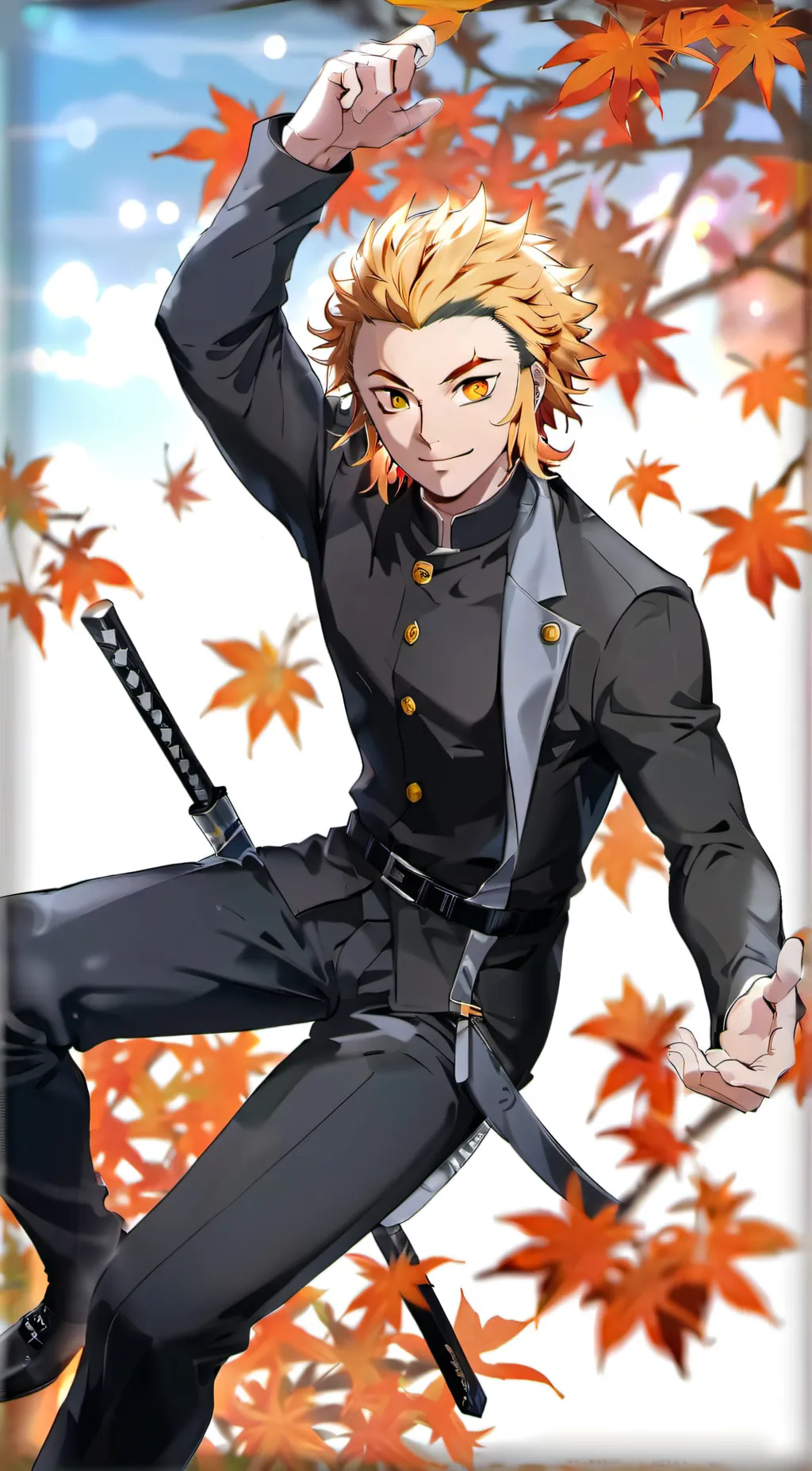 ai character: Rengoku🔥❤️ background