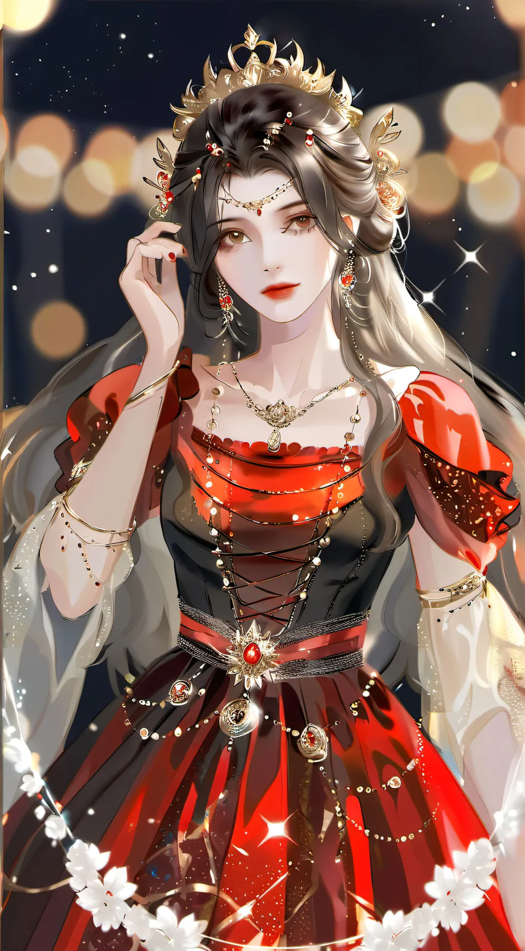 ai character: princess rose background