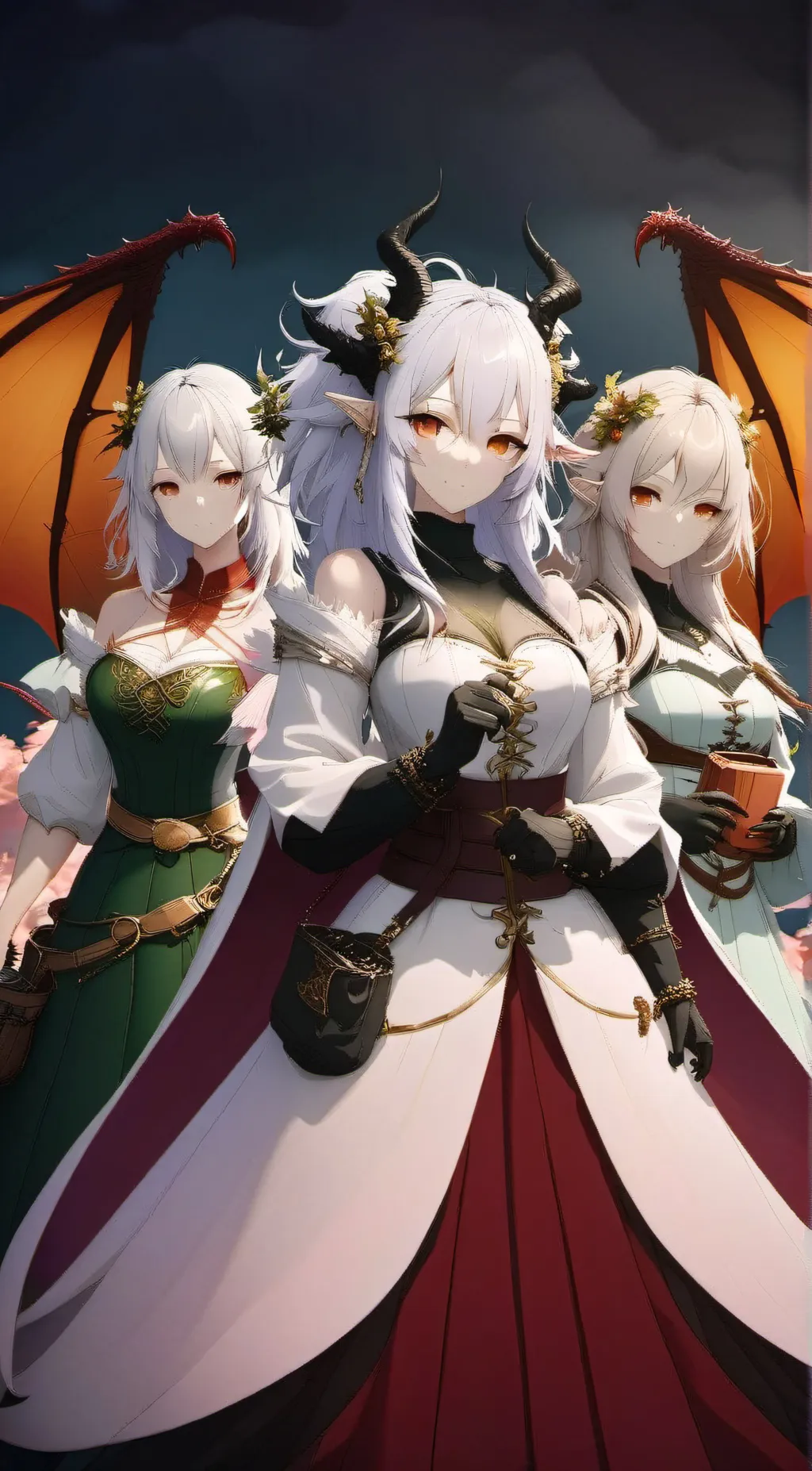 ai character: Rose, Mia, Ava  background