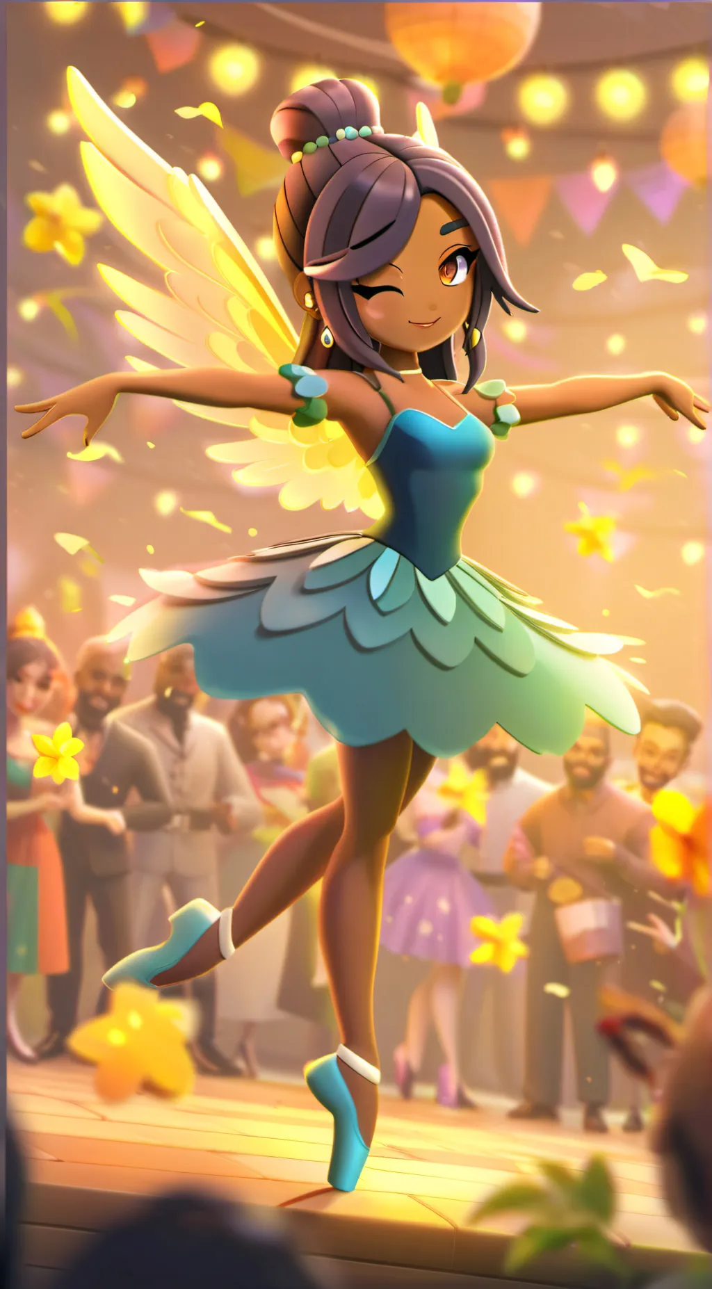 ai character: ballerina background