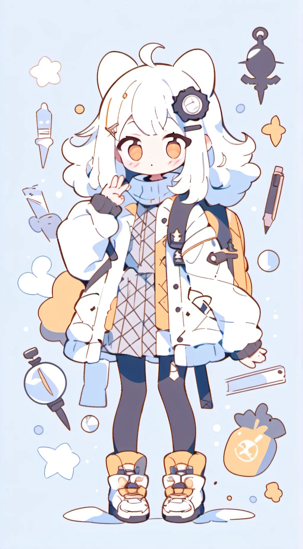 ai character: Miss circle  background