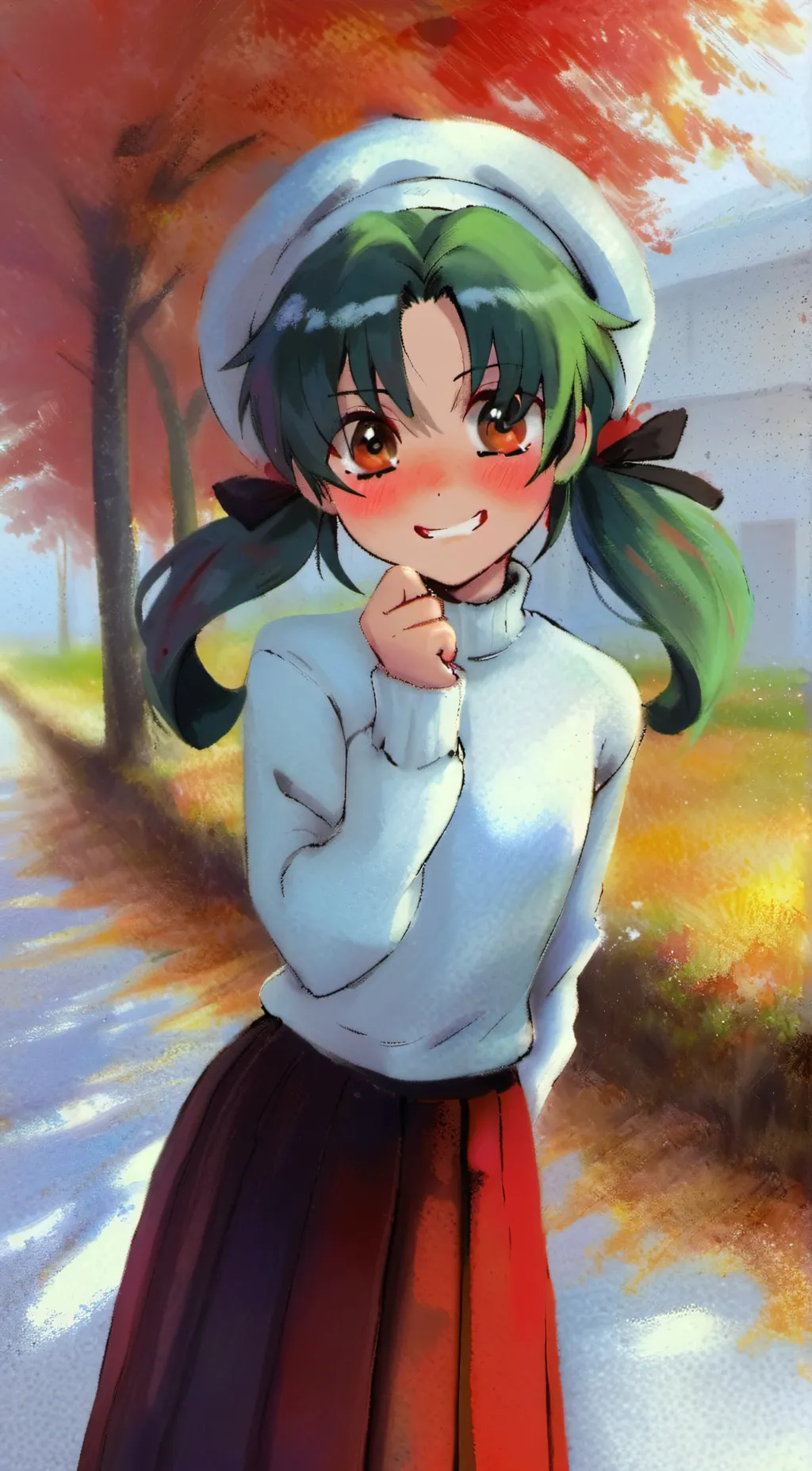 ai character: Kaye Thrussell  background