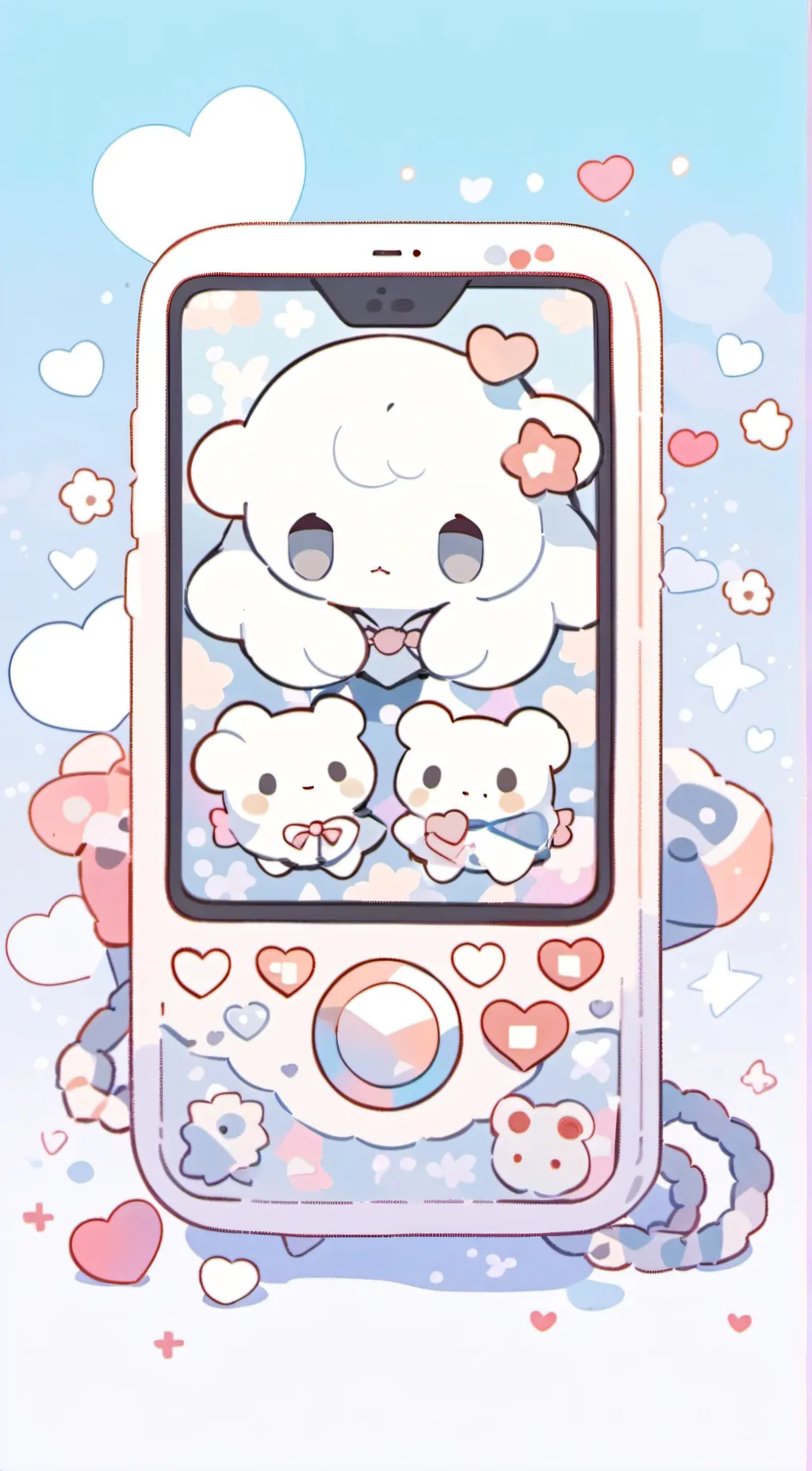 ai character: love phone background