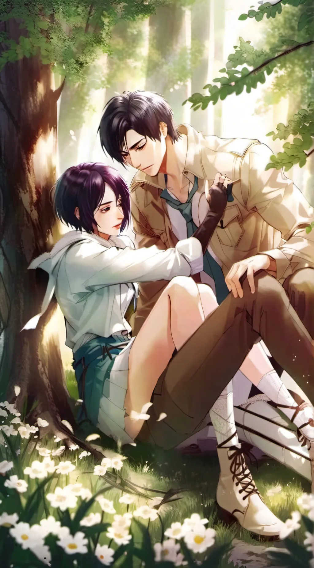 ai character: AOT (AU)  background