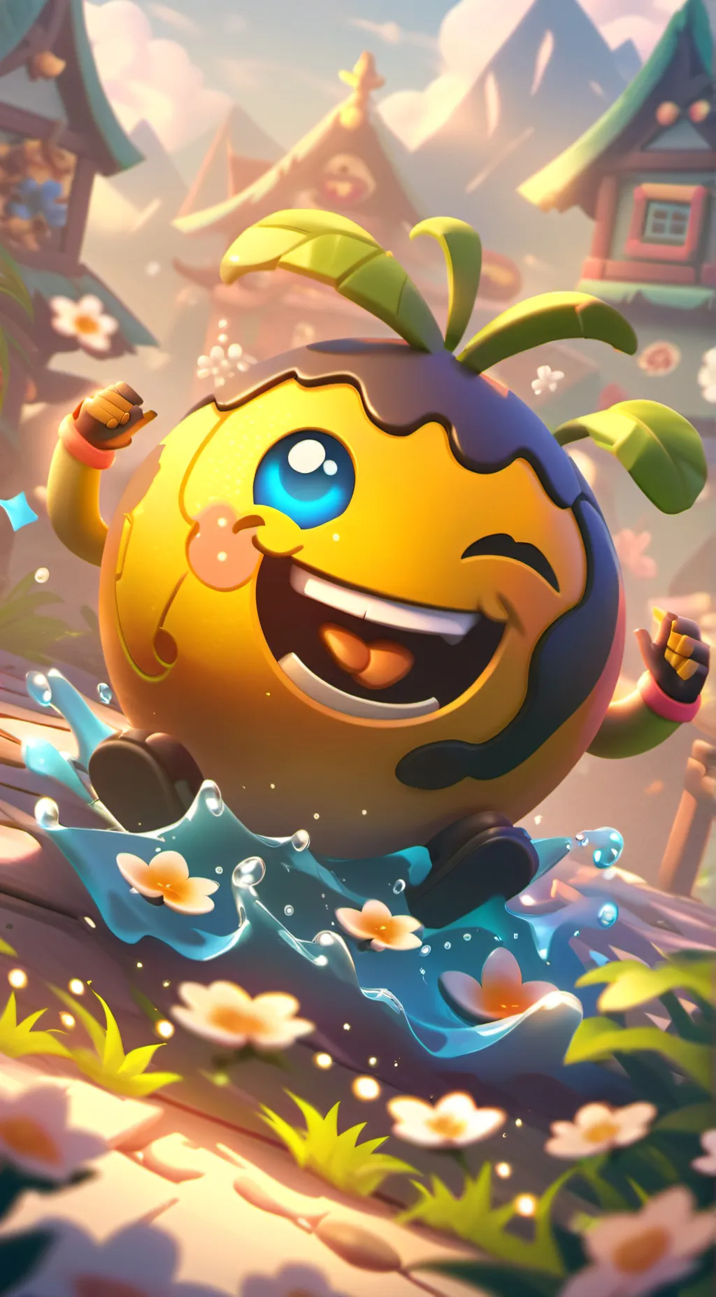 ai character: Emoji background