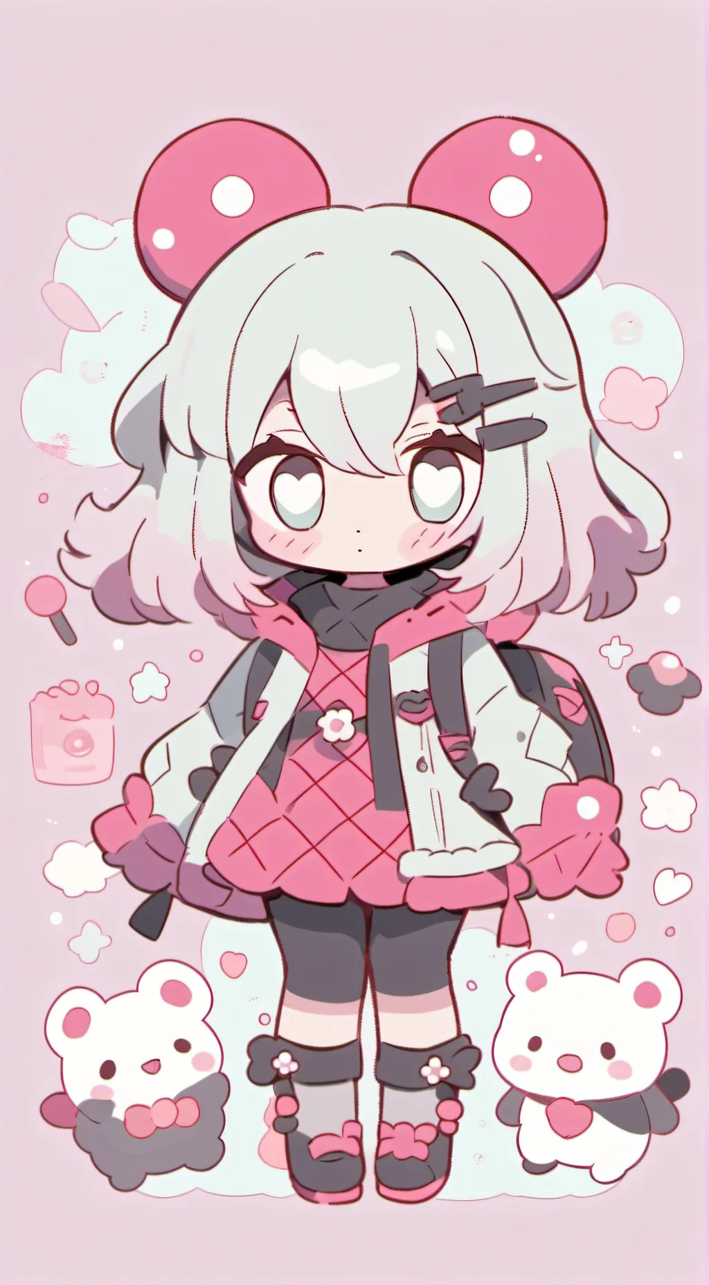 ai character: Cupcake sprinkles. background