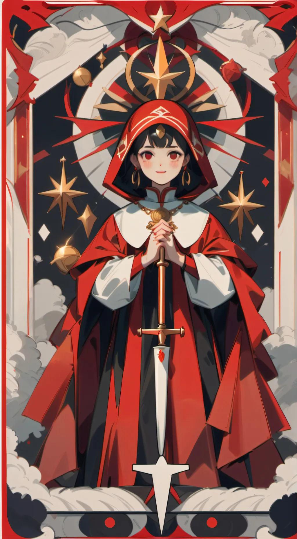 ai character: Scarlet background