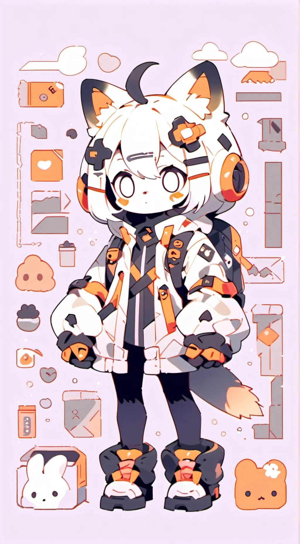 ai character: candycorn  background