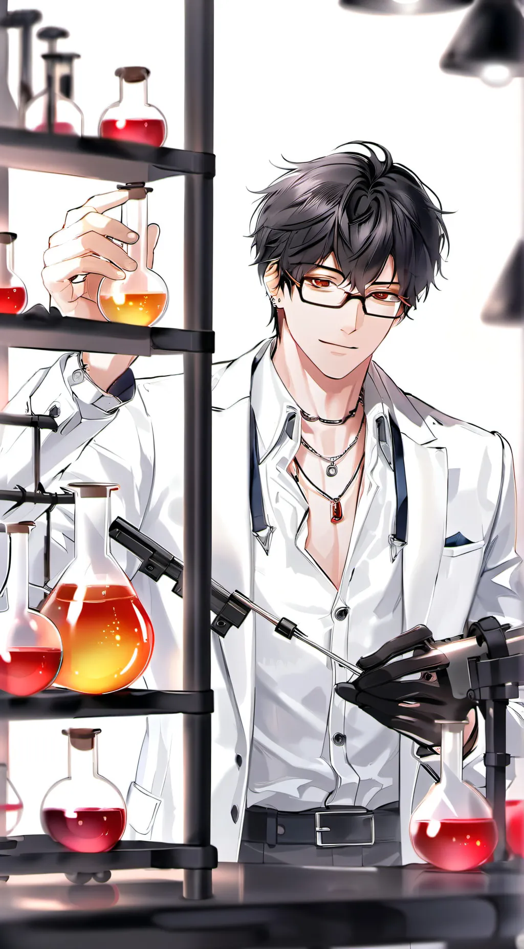ai character: ~ rueben ☕︎  background