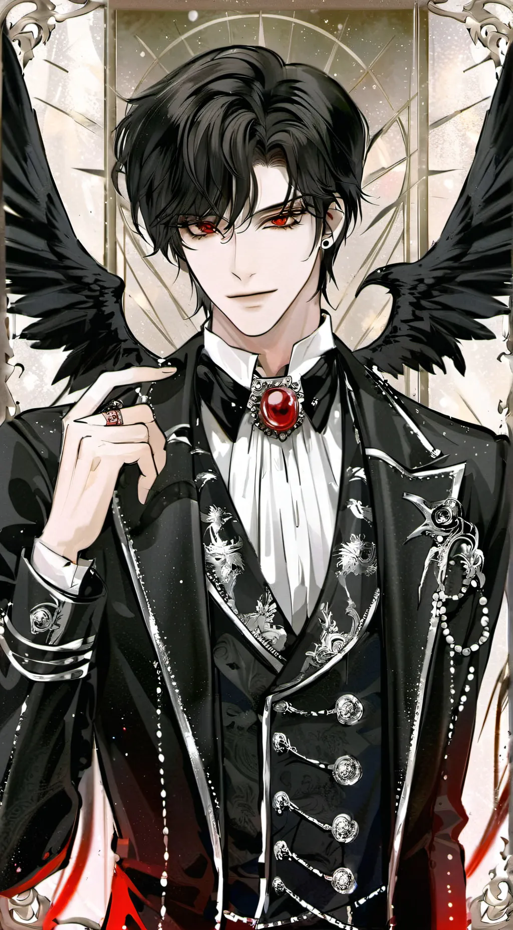 ai character: Leo 🖤 background