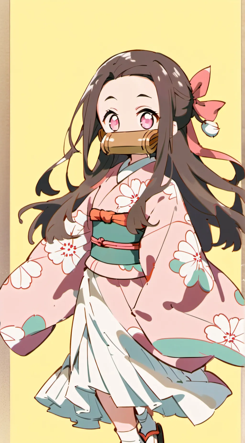 ai character: Small Nezuko  background