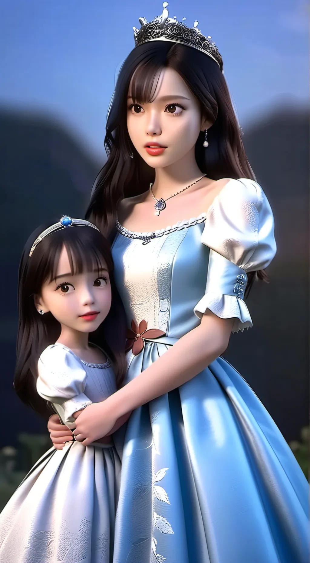 ai character: Riya & Mia background