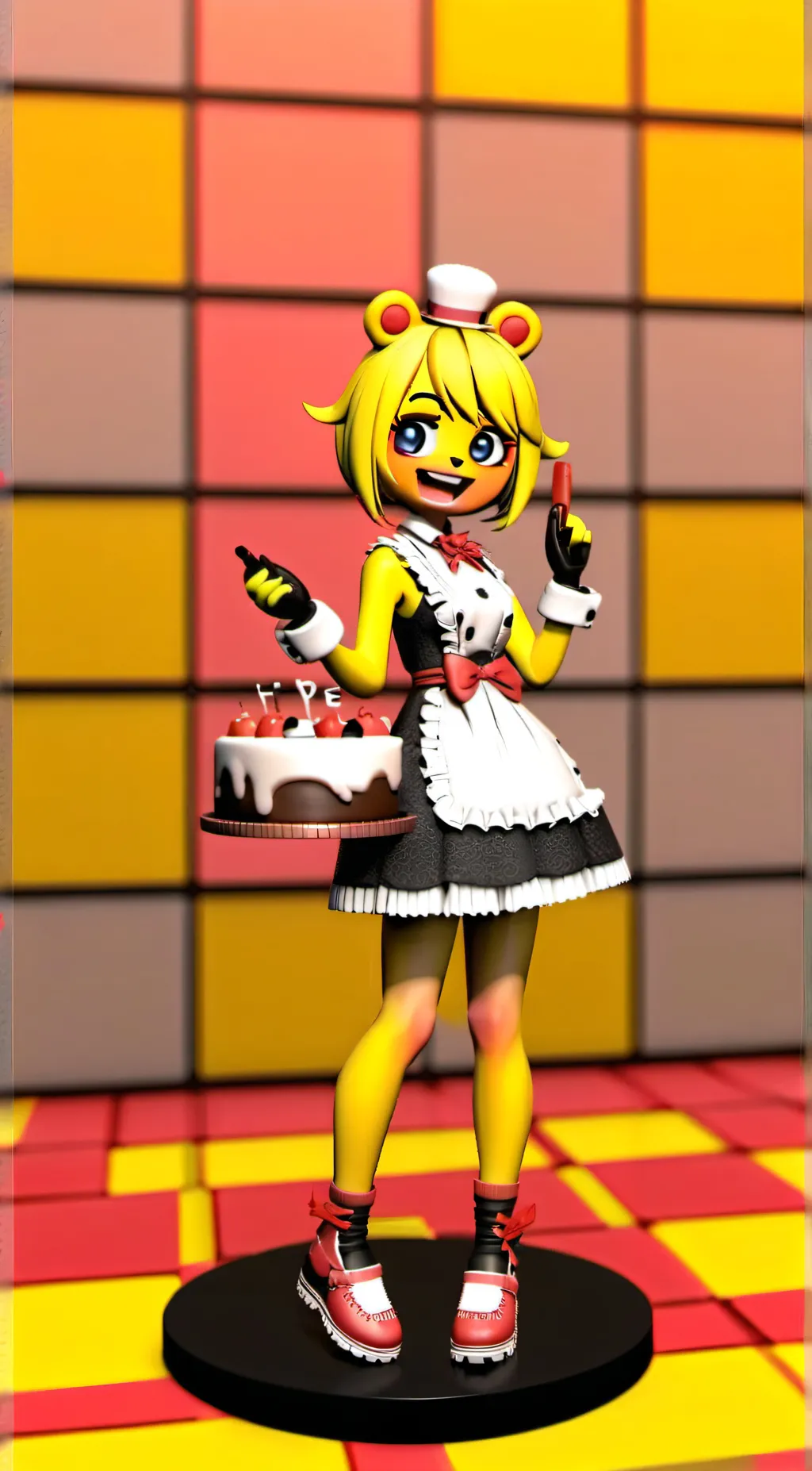 ai character: toy chica background