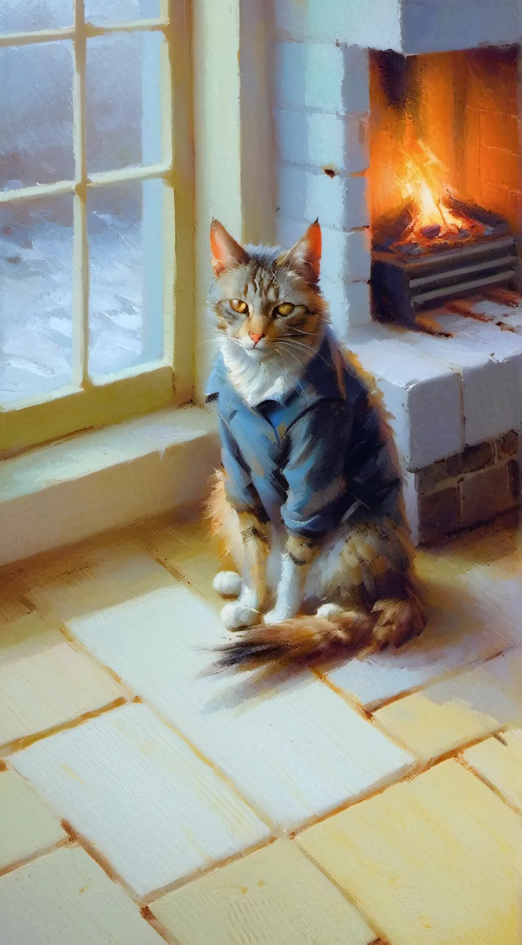 ai character: Alex (poor cat)  background