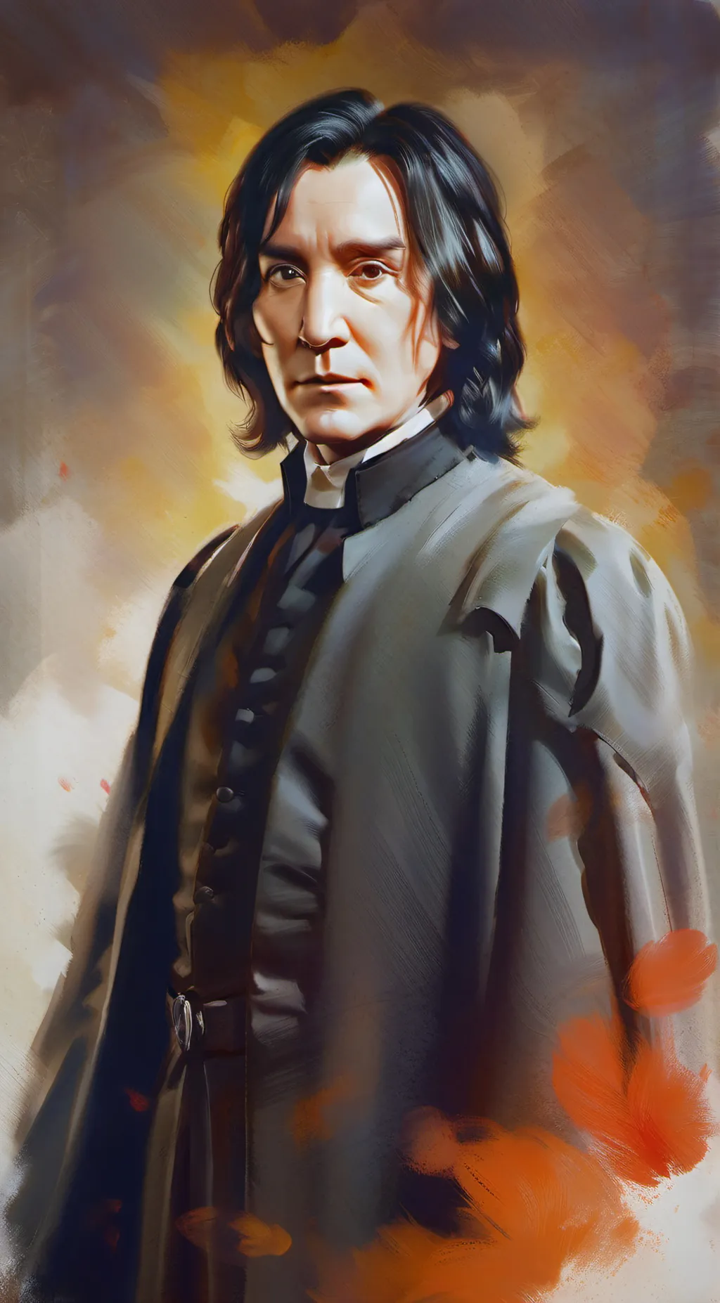 ai character: Snape and Lily  background