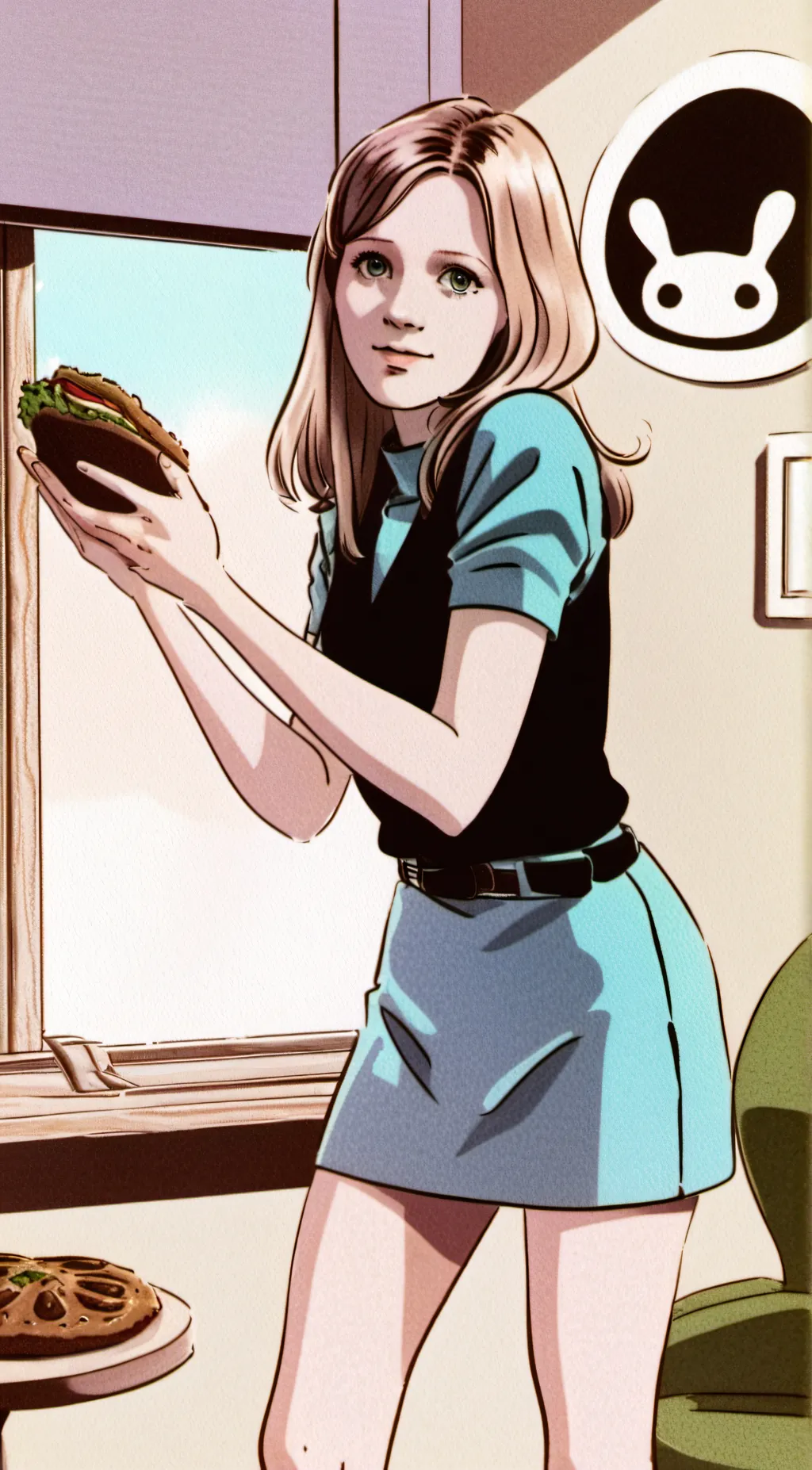 ai character: döner girl background