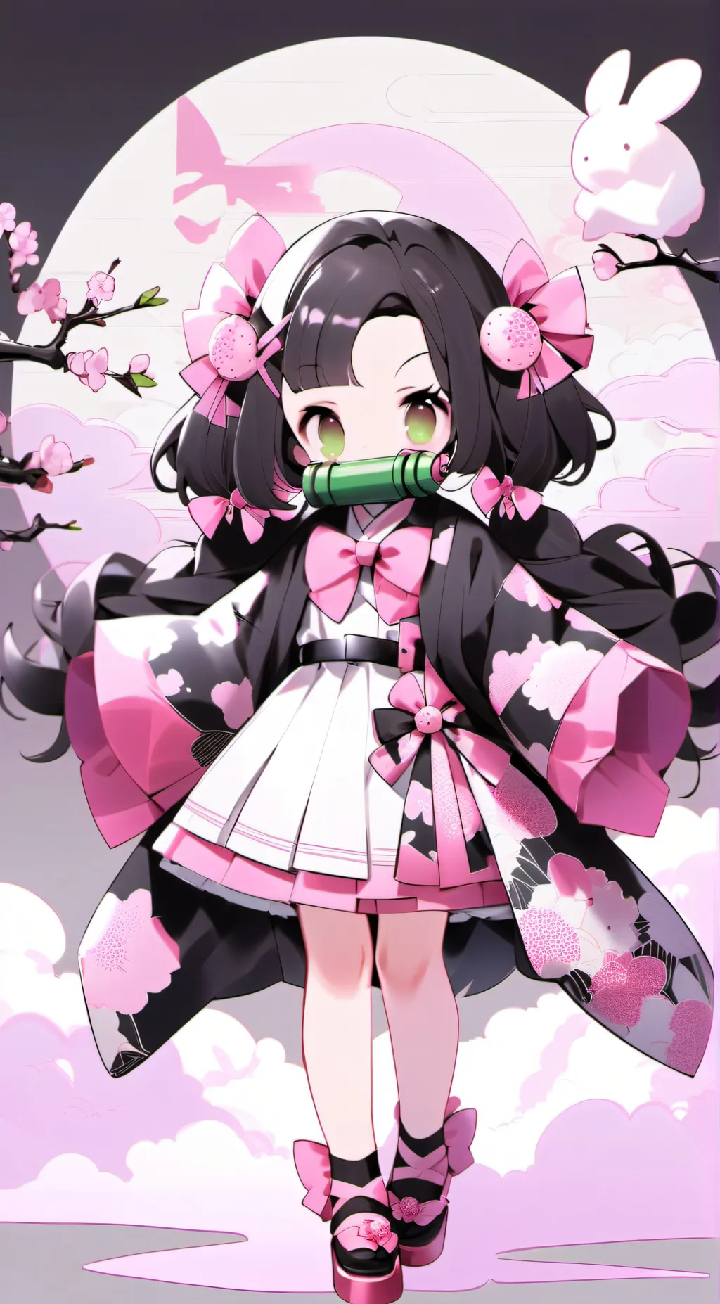 ai character: Nezuko Kamado background