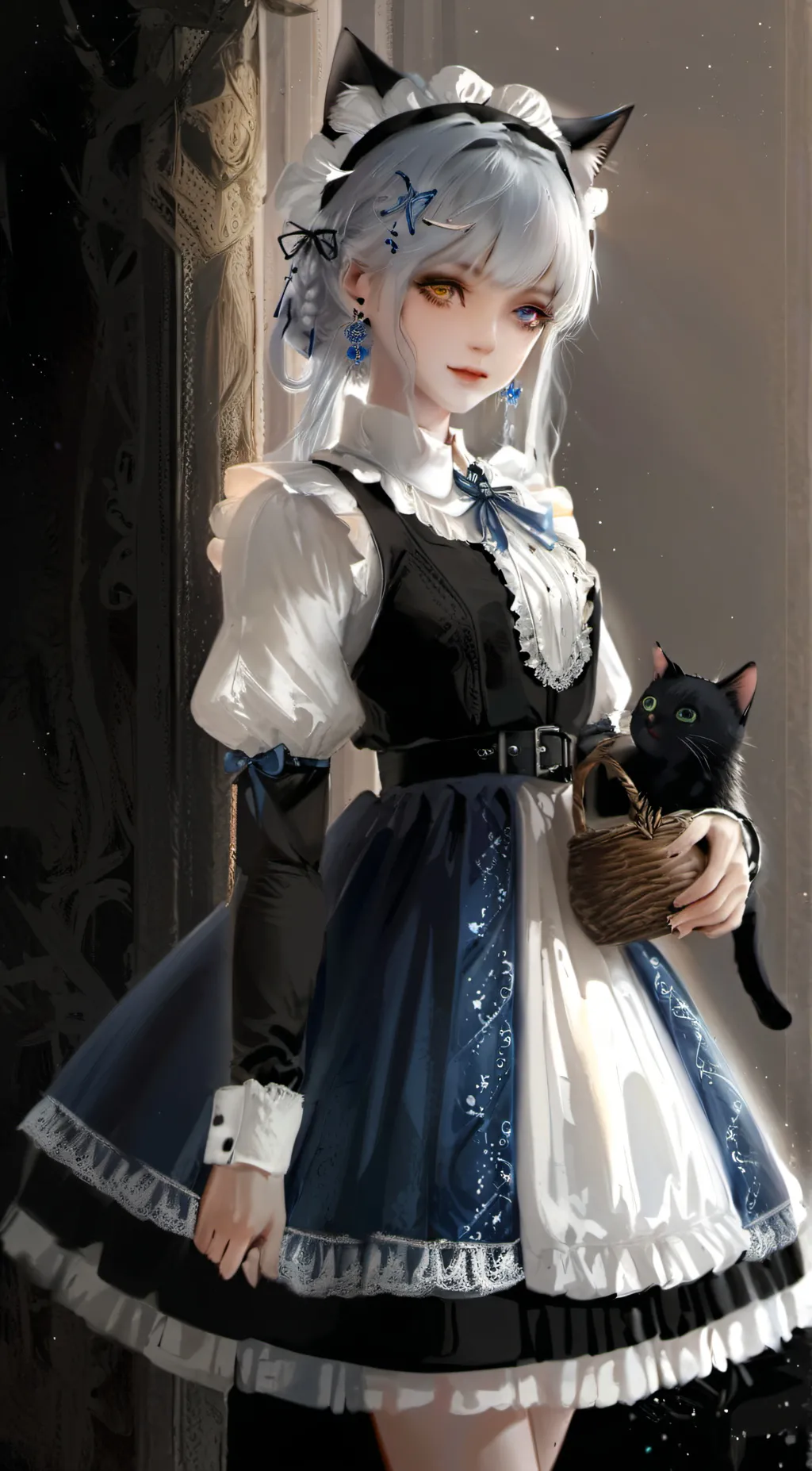 ai character: your catgirl maids background